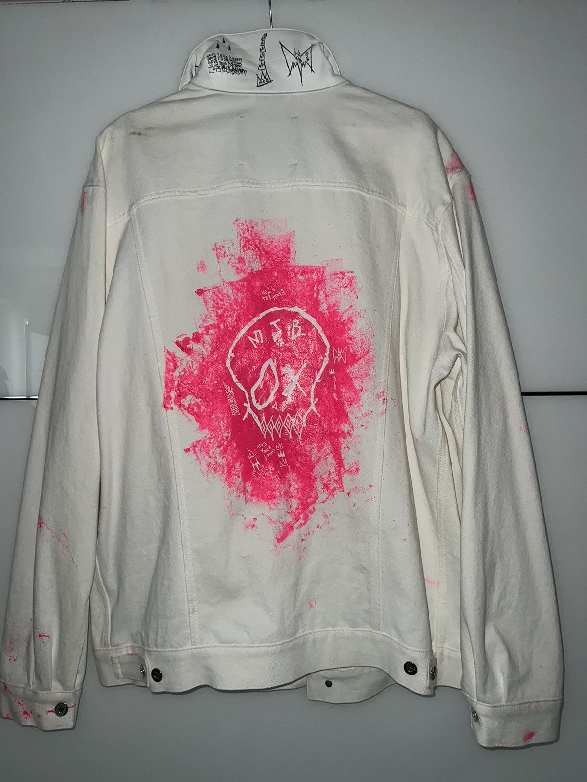 Marc Jacques Burton Graffiti Denim Jacket Size US XXL / EU 58 / 5 - 9 Thumbnail