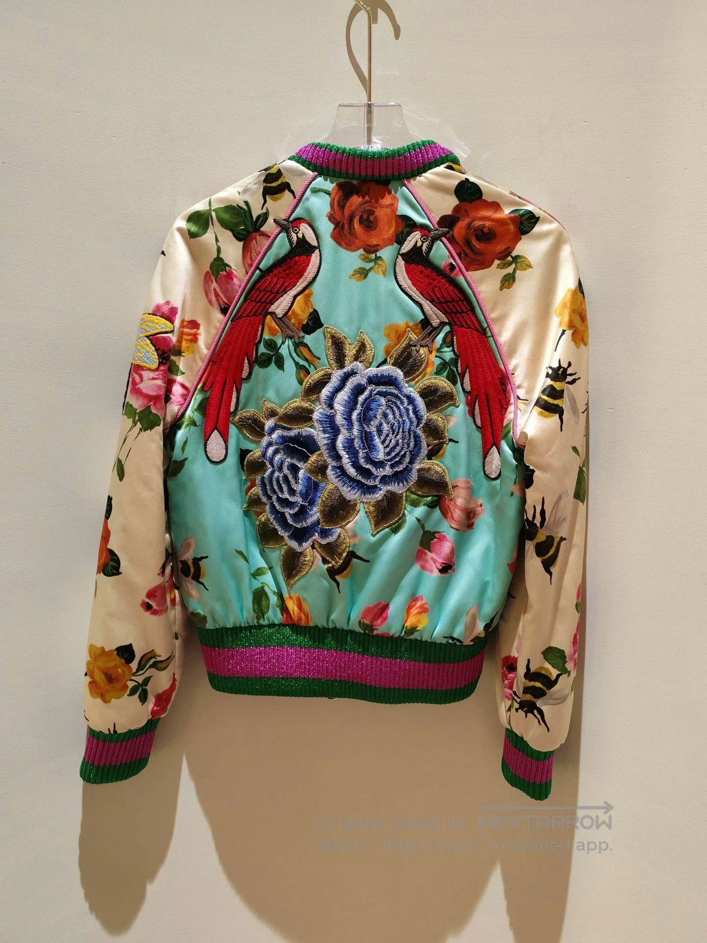Gucci Gucci Silk Butterfly Embroidery Jacket. Size S / US 4 / IT 40 - 4 Thumbnail