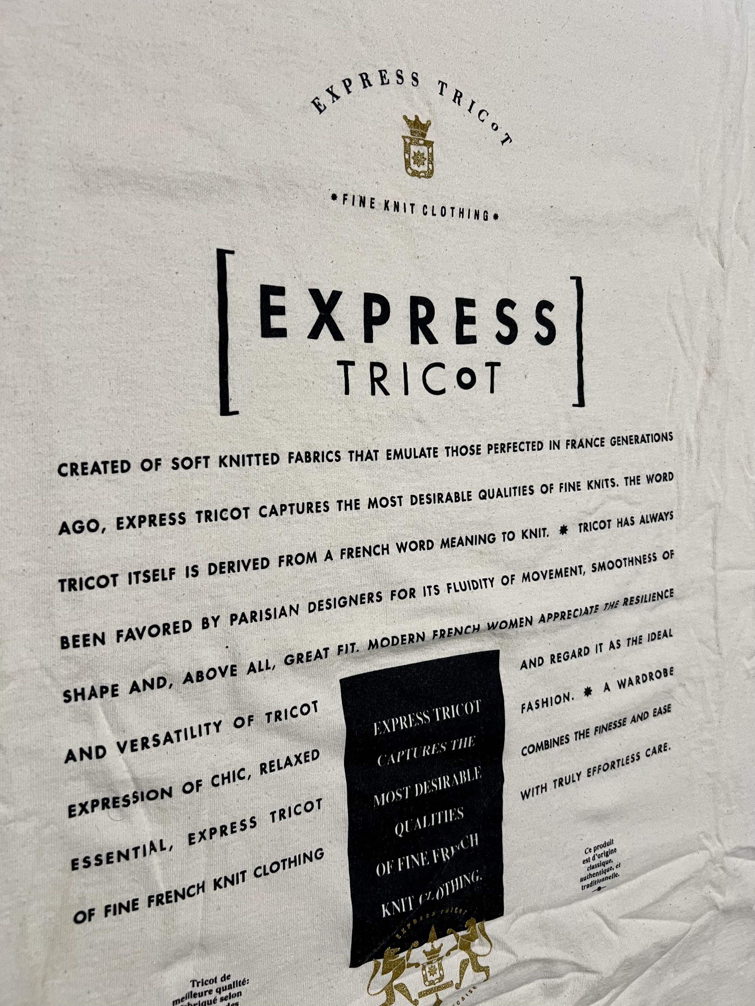 Express Express Tricot Vintage 90s Single Stitch Graphic T-Shirt Size US XXL / EU 58 / 5 - 3 Thumbnail