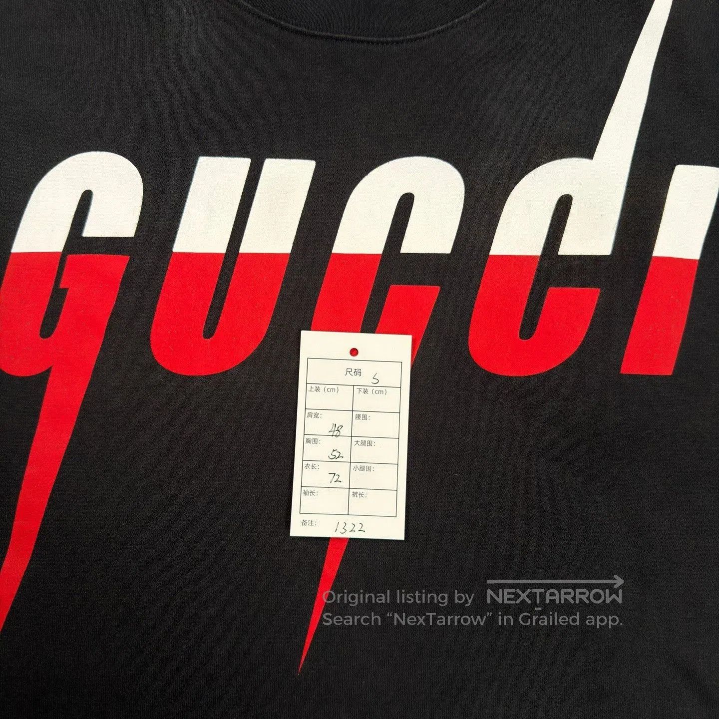 Gucci Gucci Blade Print Logo Black T-Shirt. Size US S / EU 44-46 / 1 - 5 Thumbnail