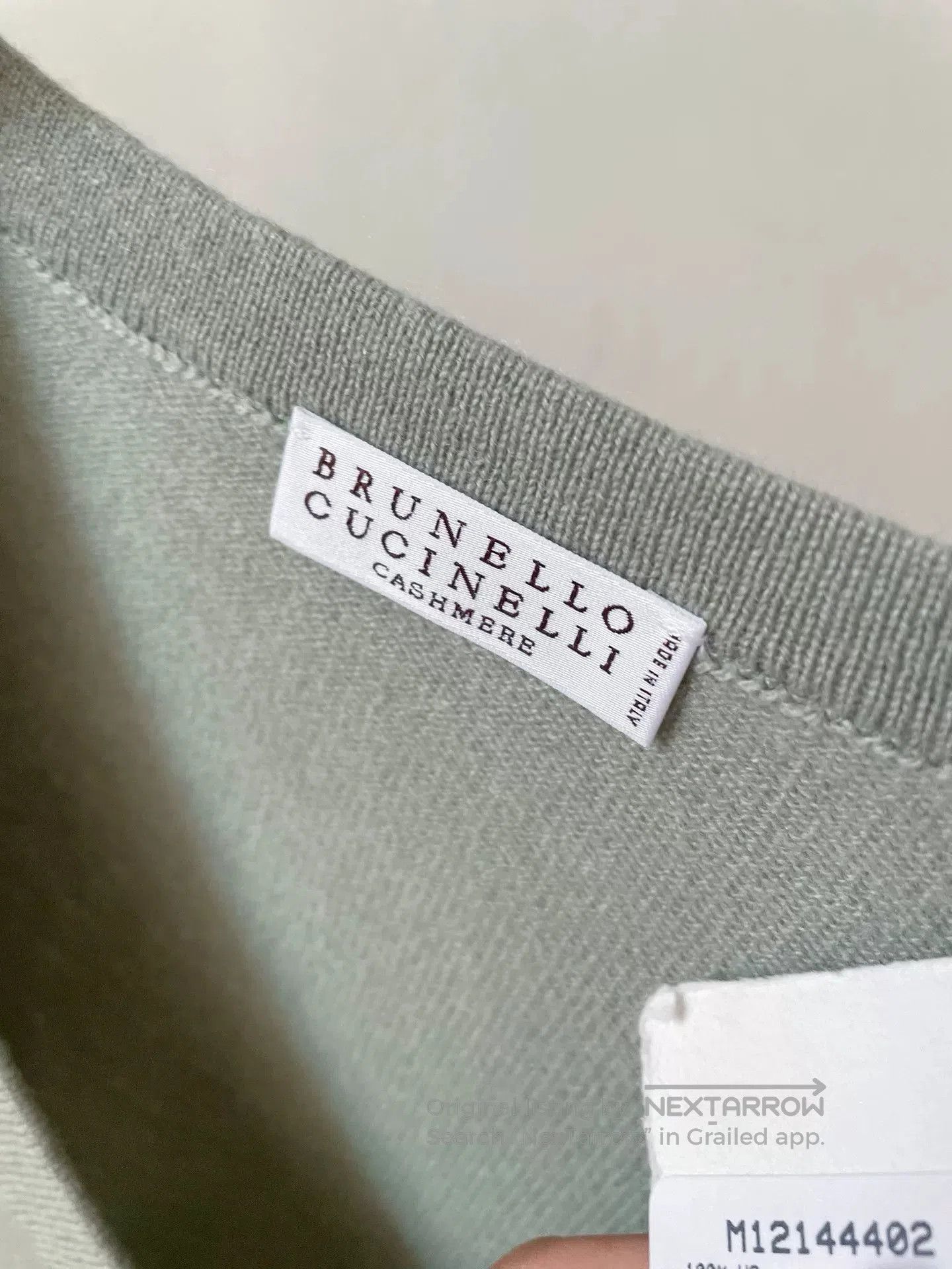 Brunello Cucinelli Brunello Cucinelli Green Cashmere Sweater. Size US S / EU 44-46 / 1 - 6 Thumbnail
