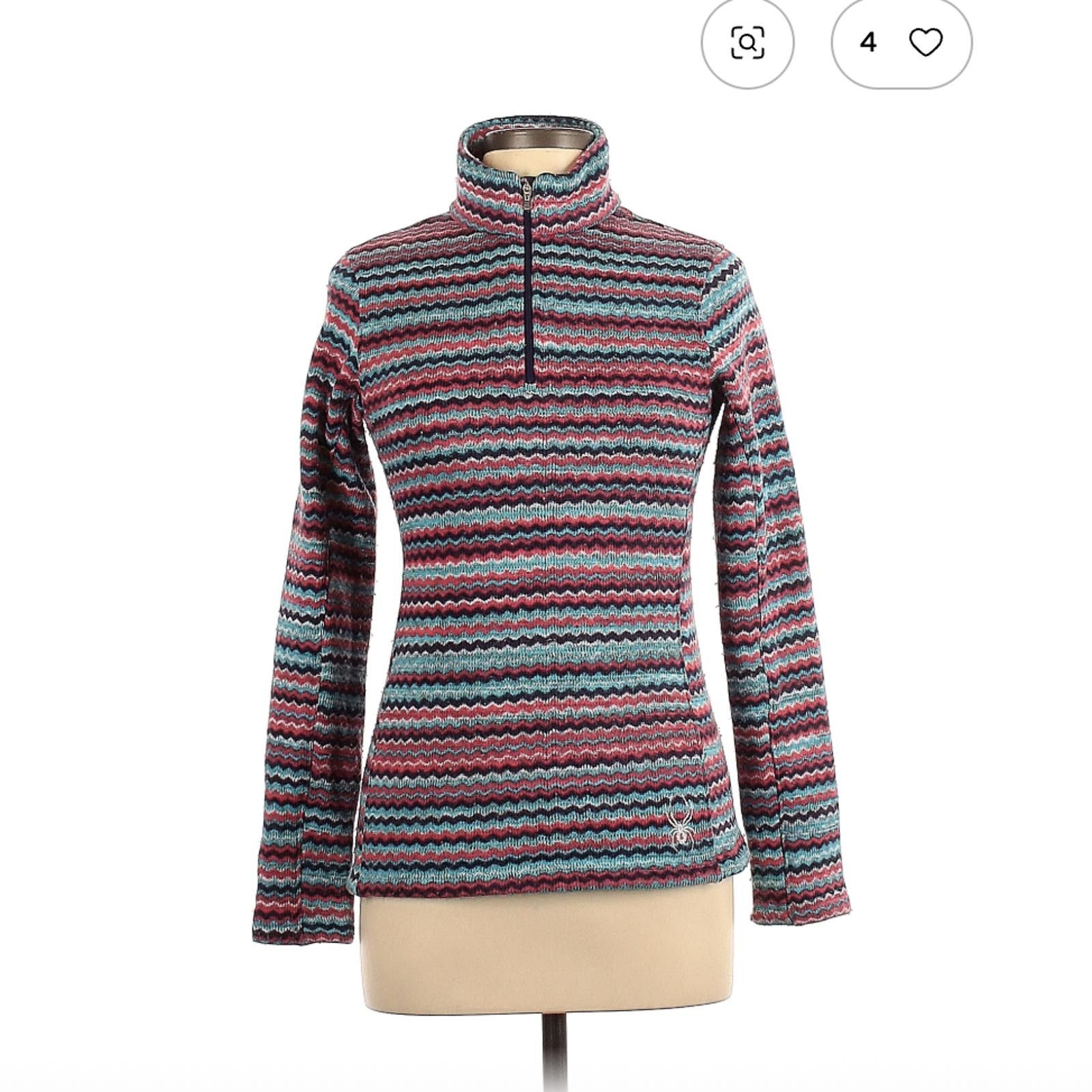 Spyder Spyder Women's Size 10 Pullover Sweater - Blue Multi-Color W Size L / US 10 / IT 46 - 1 Thumbnail