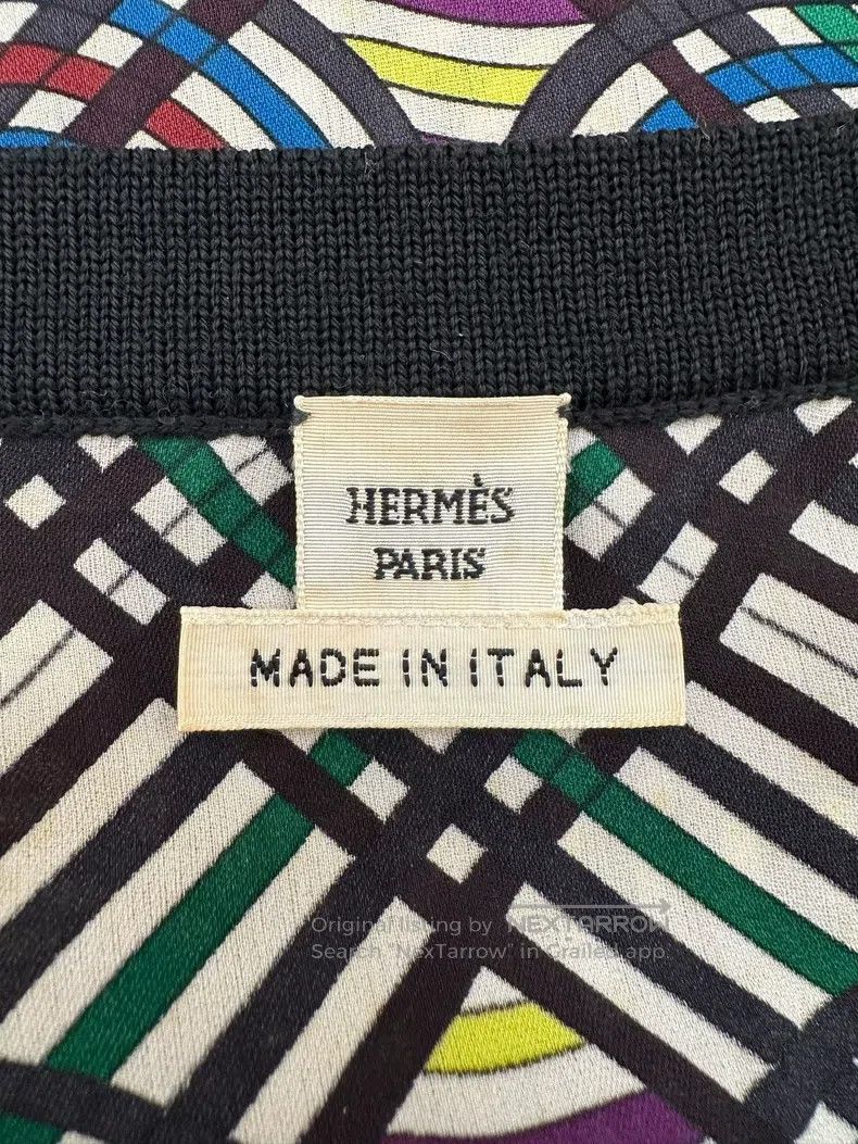 Hermes Hermes Silk Printed Long Sleeve Top, Colorful Size XS / US 0-2 / IT 36-38 - 7 Thumbnail