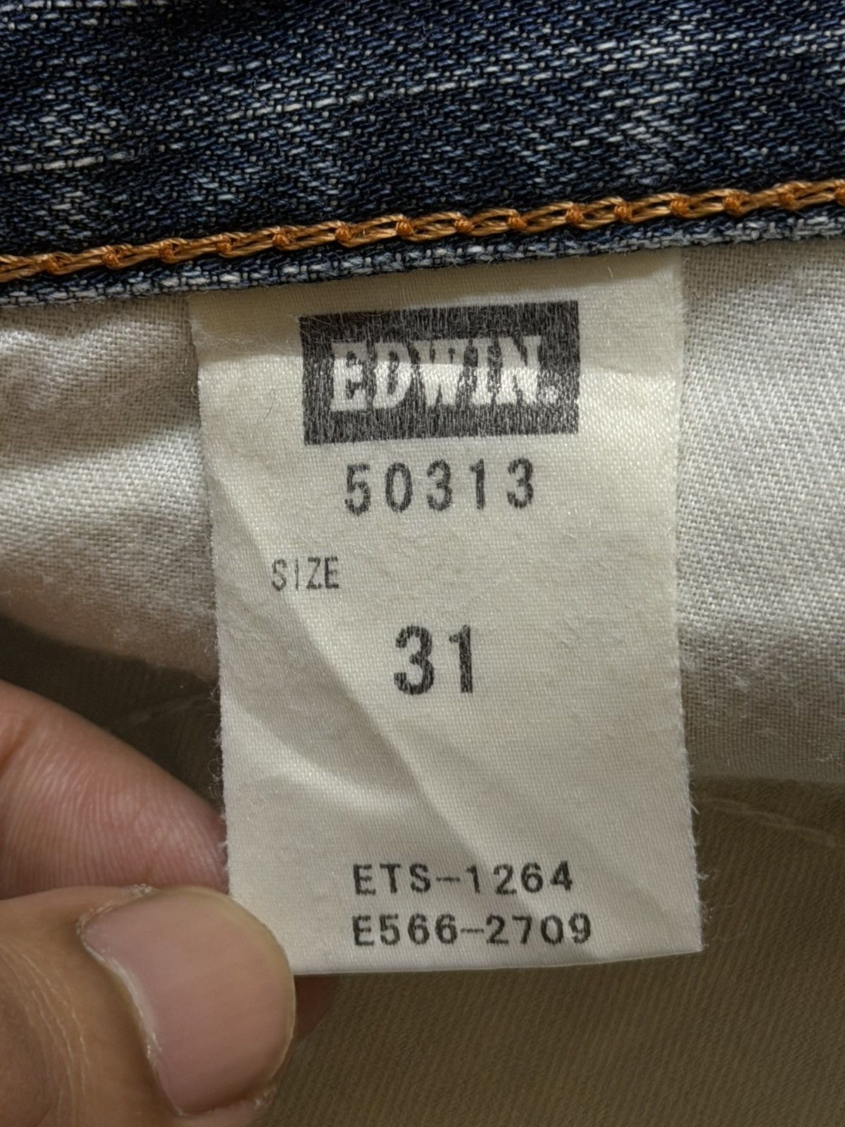 Edwin Vintage 90s Japan Edwin 503 Blue Faded Wash Straights Leg Size US 32 / EU 48 - 6 Thumbnail