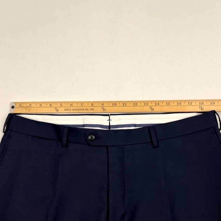 Suitsupply Suitsupply Pants Mens 38 x 29 Straight Navy Blue Wool Trousers Size 38R - 5 Thumbnail