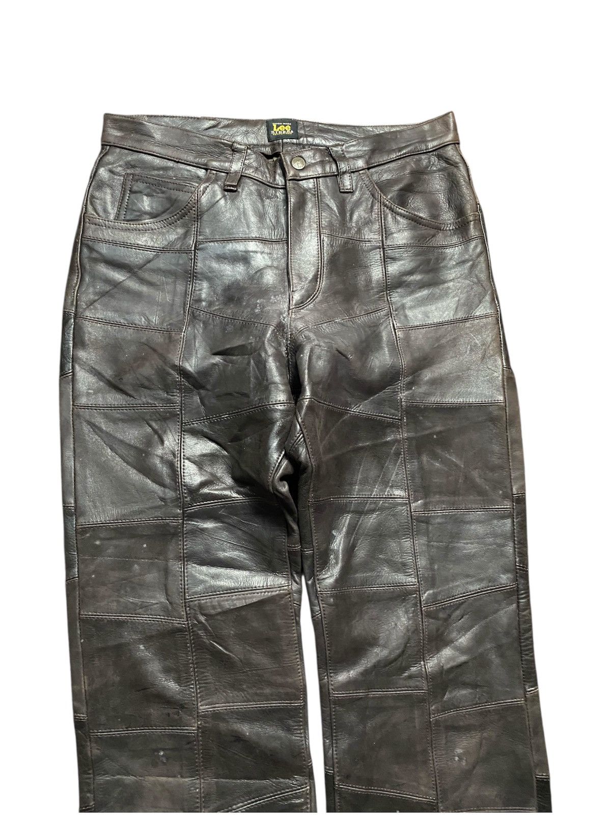 Lee Vintage Lee Patches Leather Pants Size US 32 / EU 48 - 3 Thumbnail