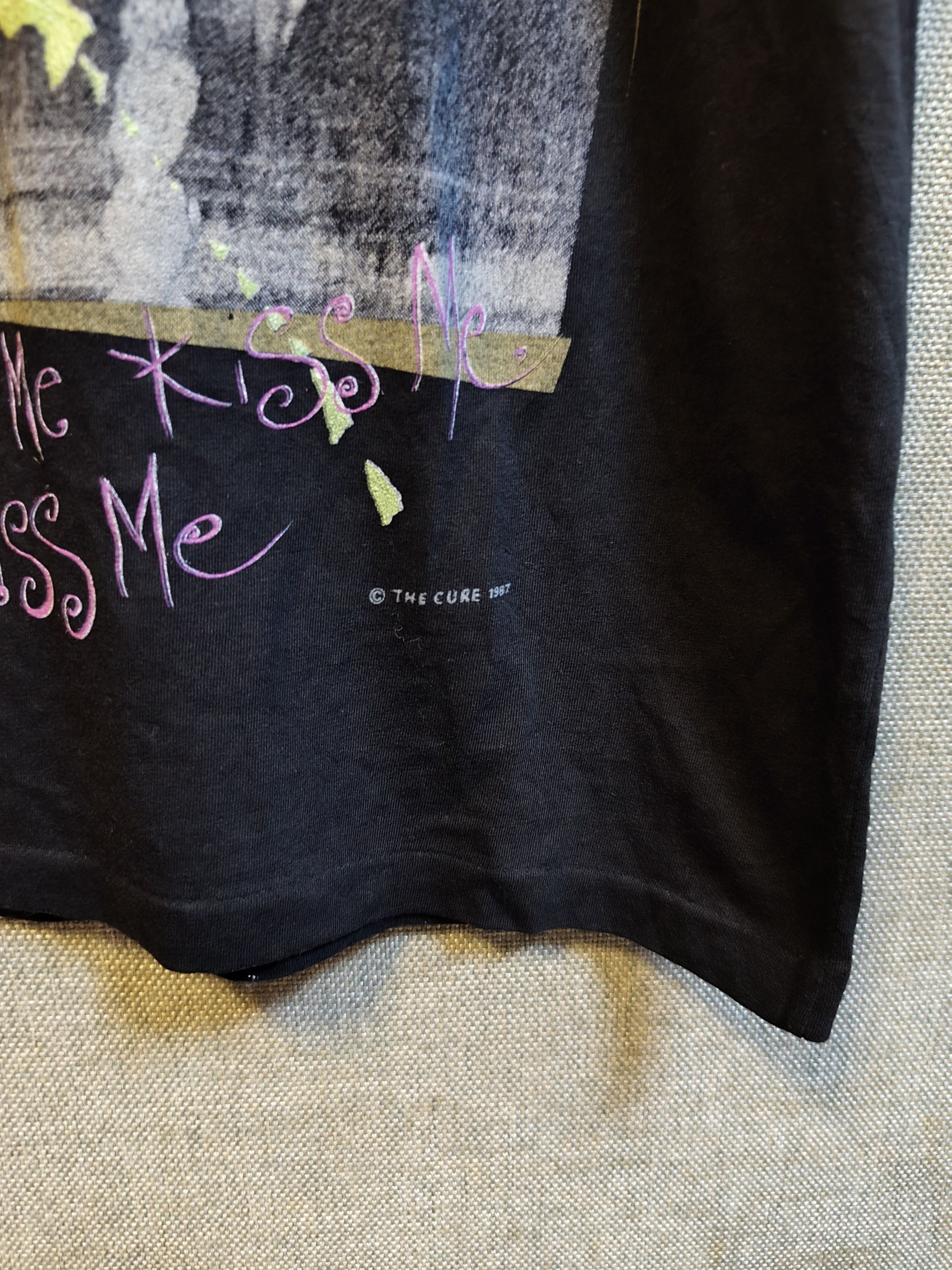 The Cure Vtg 1987 The Cure "Kiss Me" Band Tee - Supatees Tag Size US M / EU 48-50 / 2 - 4 Thumbnail