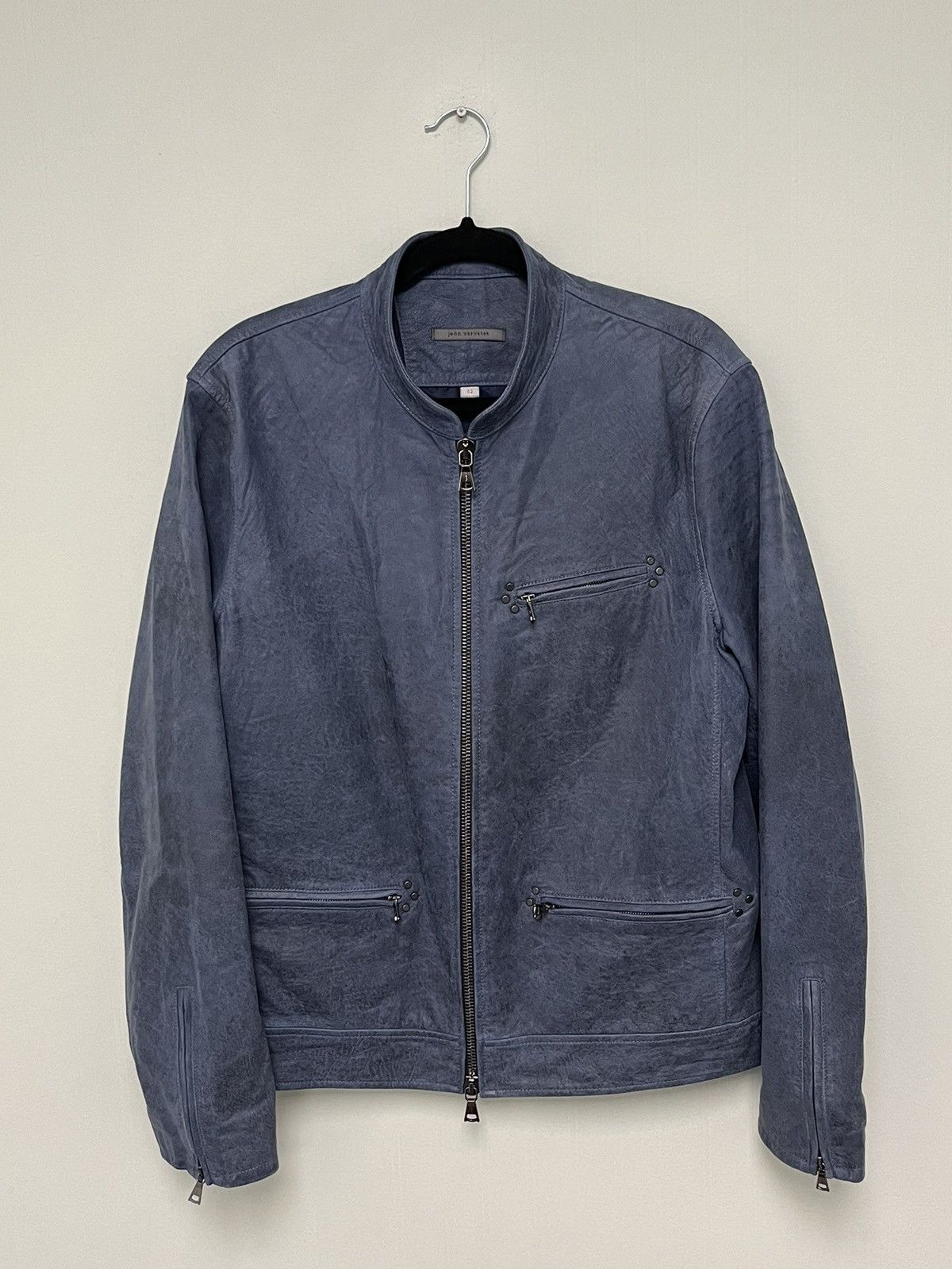 John Varvatos Zipfront leather jacket. 52 Size US L / EU 52-54 / 3 - 6 Thumbnail