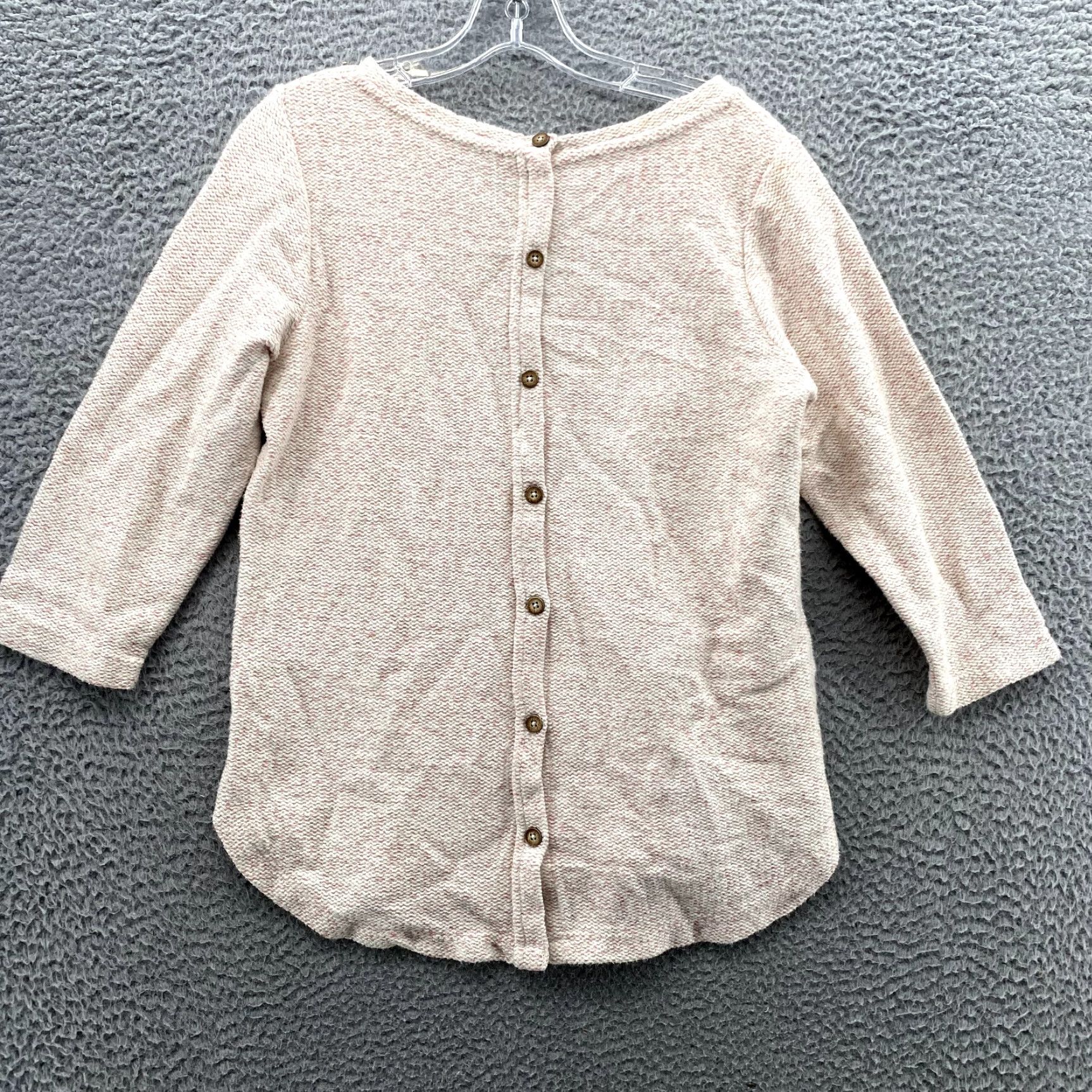 FatFace Fat Face Sweater Womens 4 Pink Heather Button Down Back Drop Cut Academia Preppy Shirt Ladies 4 Pink Heather 90s Preppy Fat Face Size S / US 4 / IT 40 - 5 Thumbnail