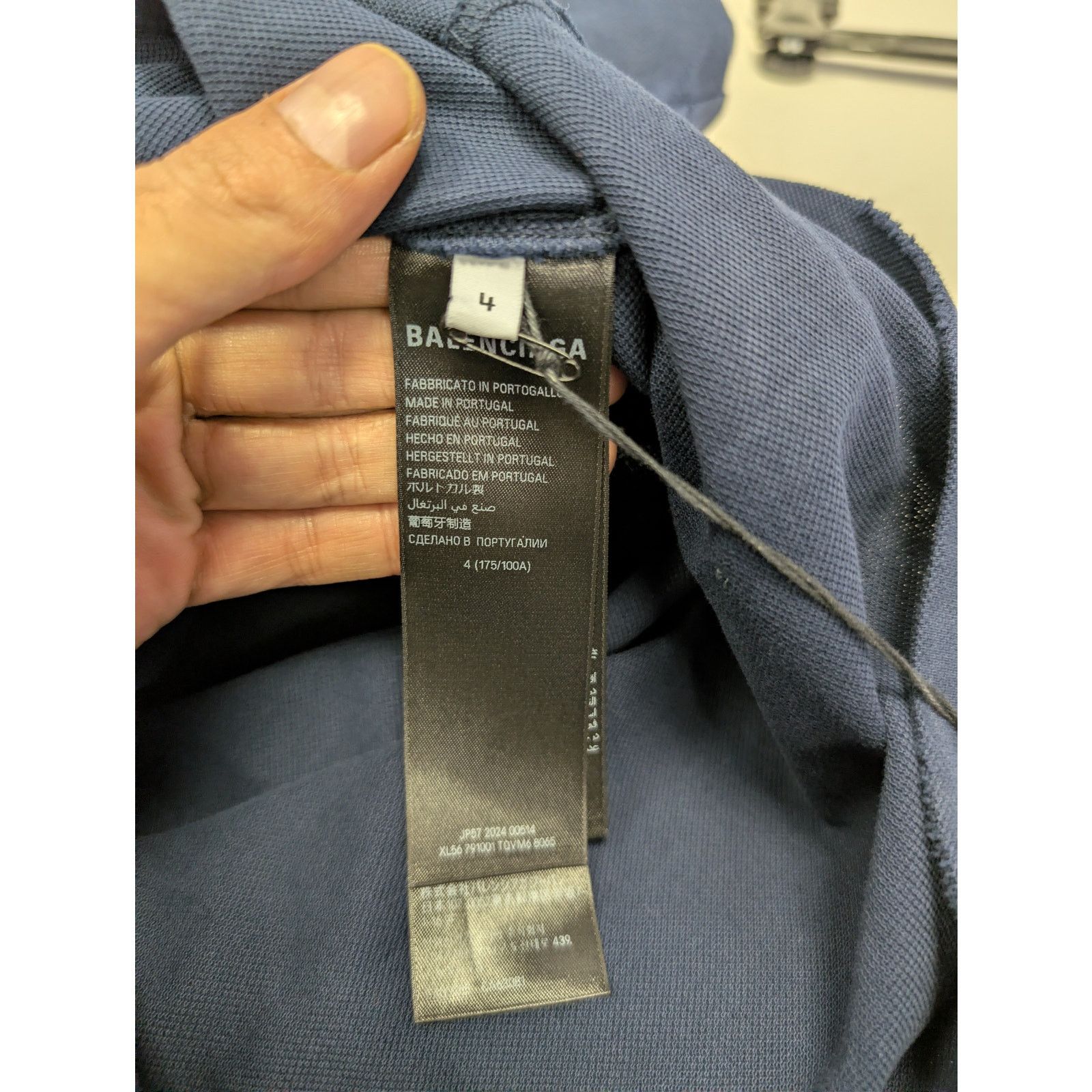 Balenciaga o1rshd1 Q:2 / Oversized Cotton Pique Polo Shirt in Navy Blue Size US XL / EU 56 / 4 - 16 Thumbnail