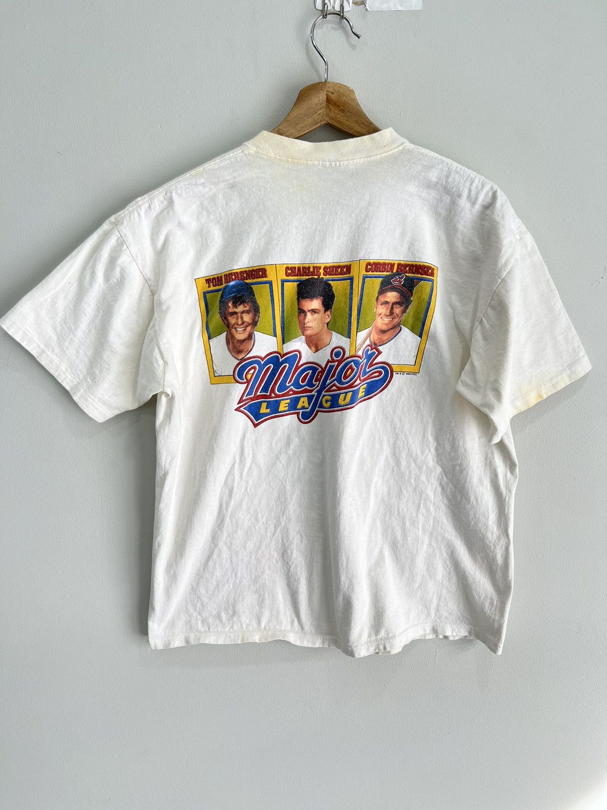 Vintage Vintage Major League Charlie Sheen Movie Promo Tee Shirt Size US L / EU 52-54 / 3 - 2 Thumbnail