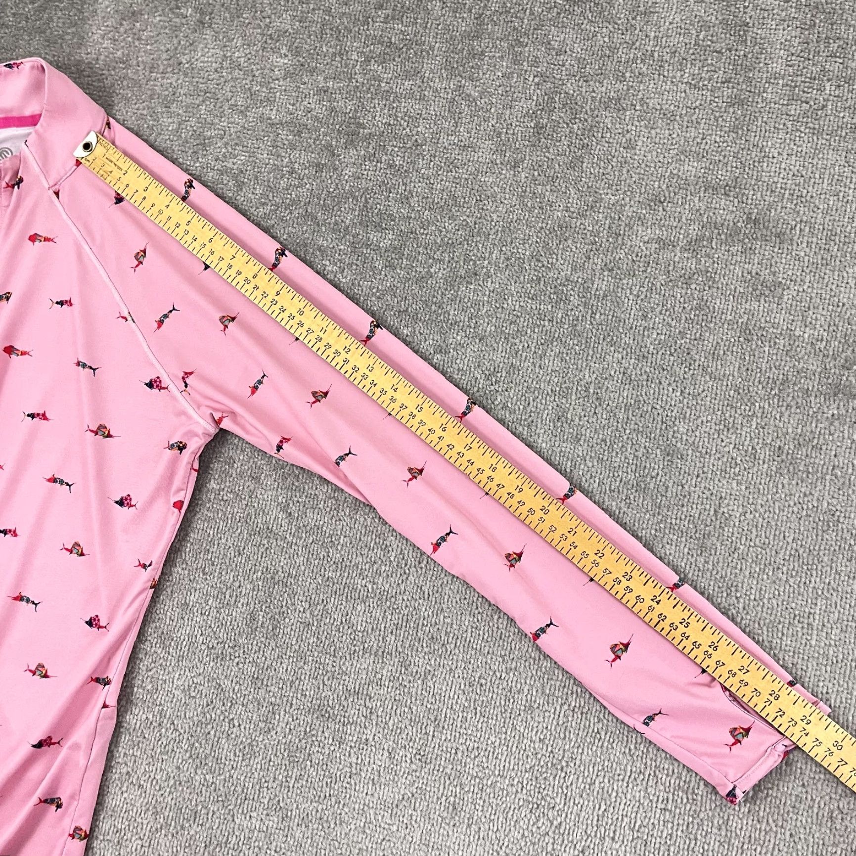 Vintage Scales Pullover Jacket Large Pink Trippy Fish Quarter Zip Fishing Stretch Breathable Hooded Lightweight Athletic Womens Size L / US 10 / IT 46 - 7 Thumbnail
