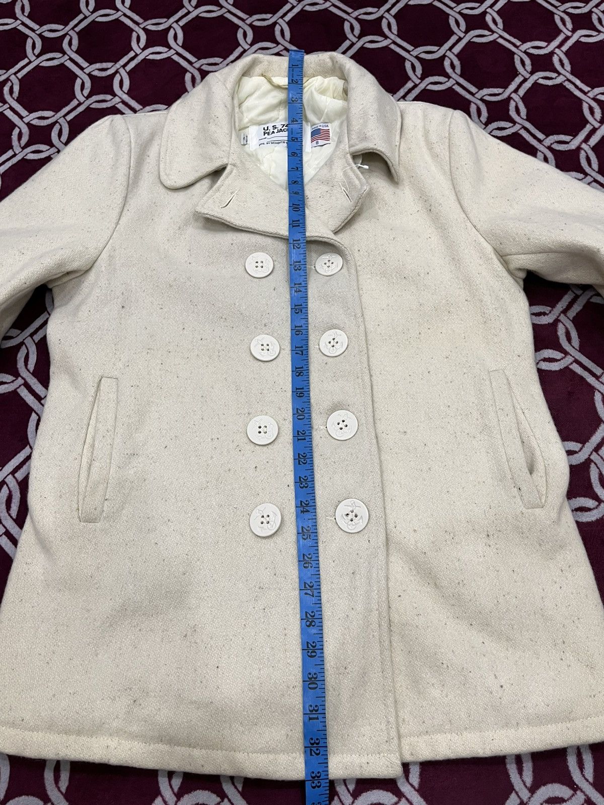 Schott Vintage Schott NYC US 740N Wool Pea Coat Jacket Size M / US 6-8 / IT 42-44 - 15 Thumbnail