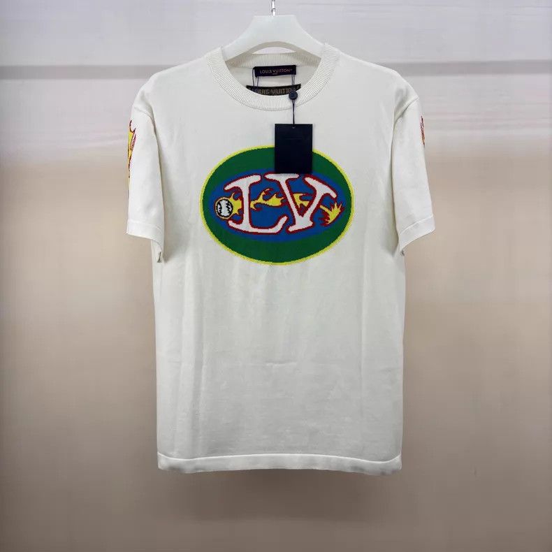 Louis Vuitton Louis Vuitton Flame Football Logo Knit Short Sleeve Size US L / EU 52-54 / 3 - 1 Thumbnail