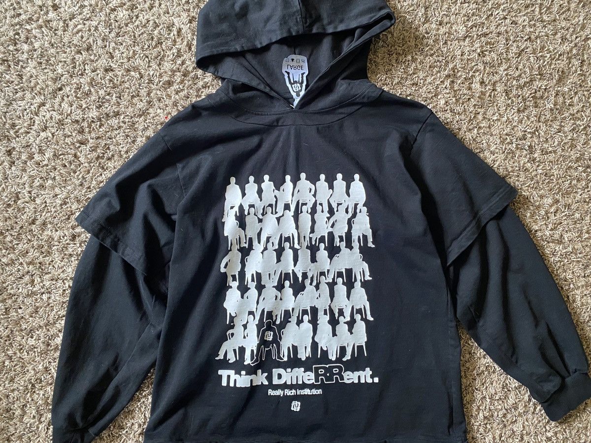 image of Kankan Rr “Think Different” Hoodie in Black, Men's (Size Large)
