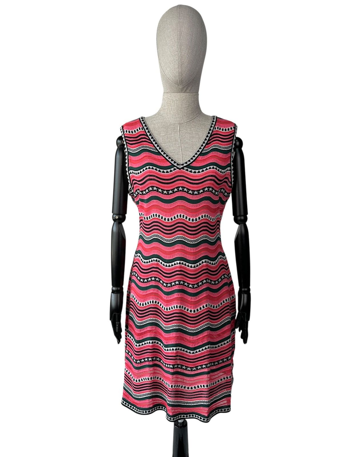 MISSONI Mini Dress Wave Patterned Crochet Knit Sleeveless -  ohana-automobiles.fr