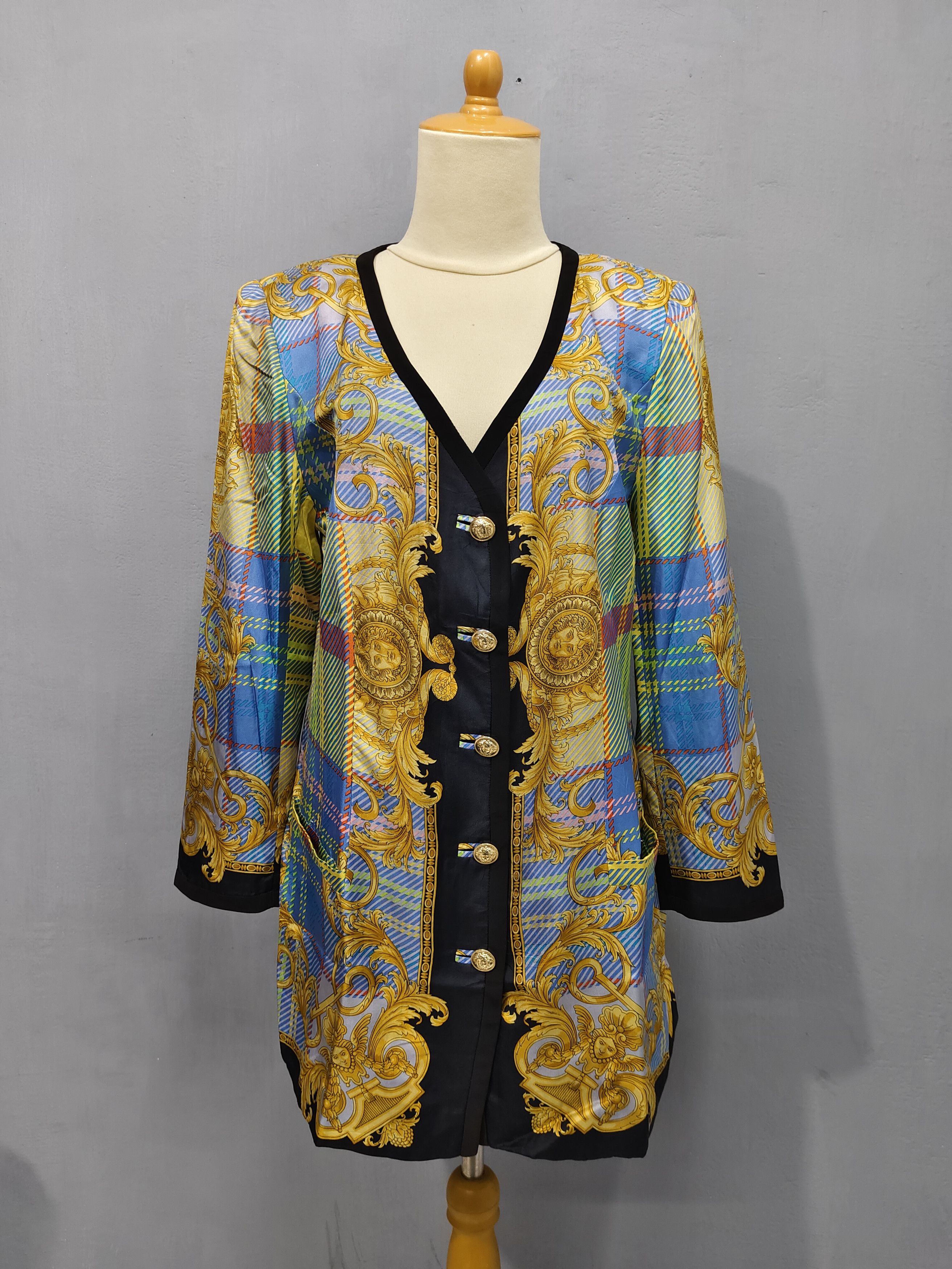 Versace ARCHIVE 📕80s Versatile by Gianni Versace Baroque Jacket Size L / US 10 / IT 46 - 11 Thumbnail