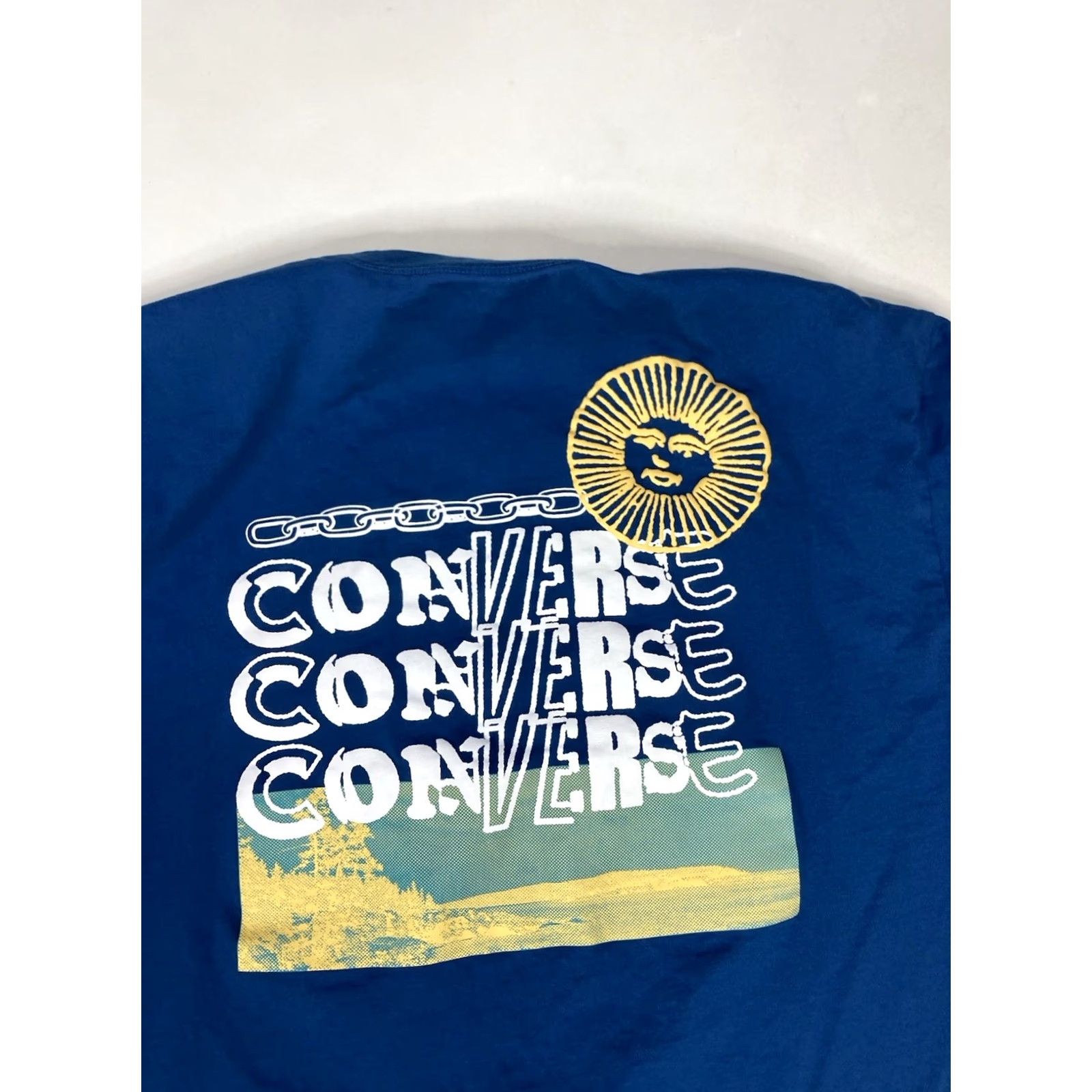 Converse Converse Graphic T-shirt Men Large Blue Short Sleeve T-Shirt Graphic Print Logo Crew Neck Shirt Mens L Blue Graphic Size US L / EU 52-54 / 3 - 2 Thumbnail