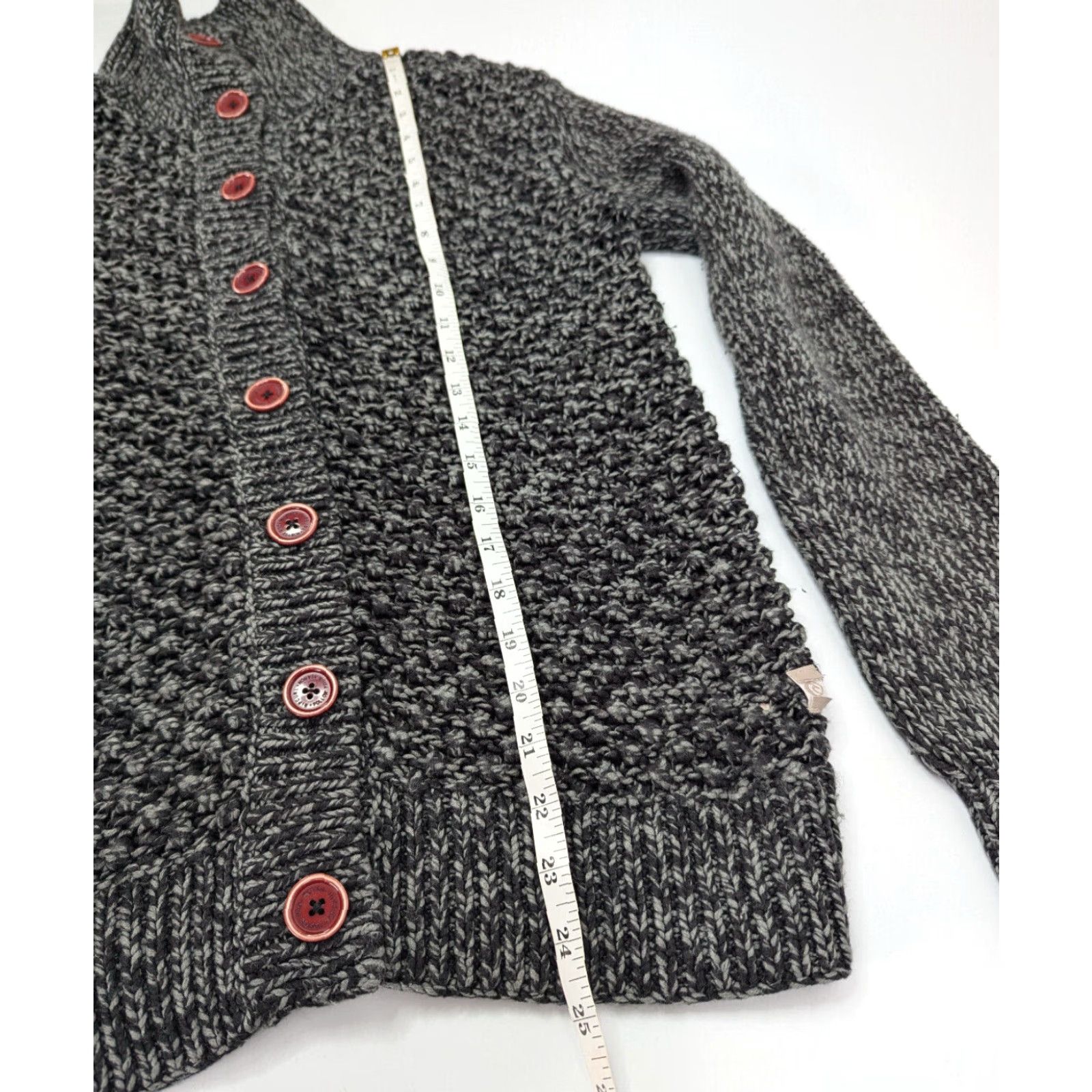 Rip Curl RIP CURL Sweater Cardigan Long Sleeve Open Knit Gray Women’s L Regular Button Cardigan Knit Lightweight Casual Fall Spring Winter Size L / US 10 / IT 46 - 5 Thumbnail