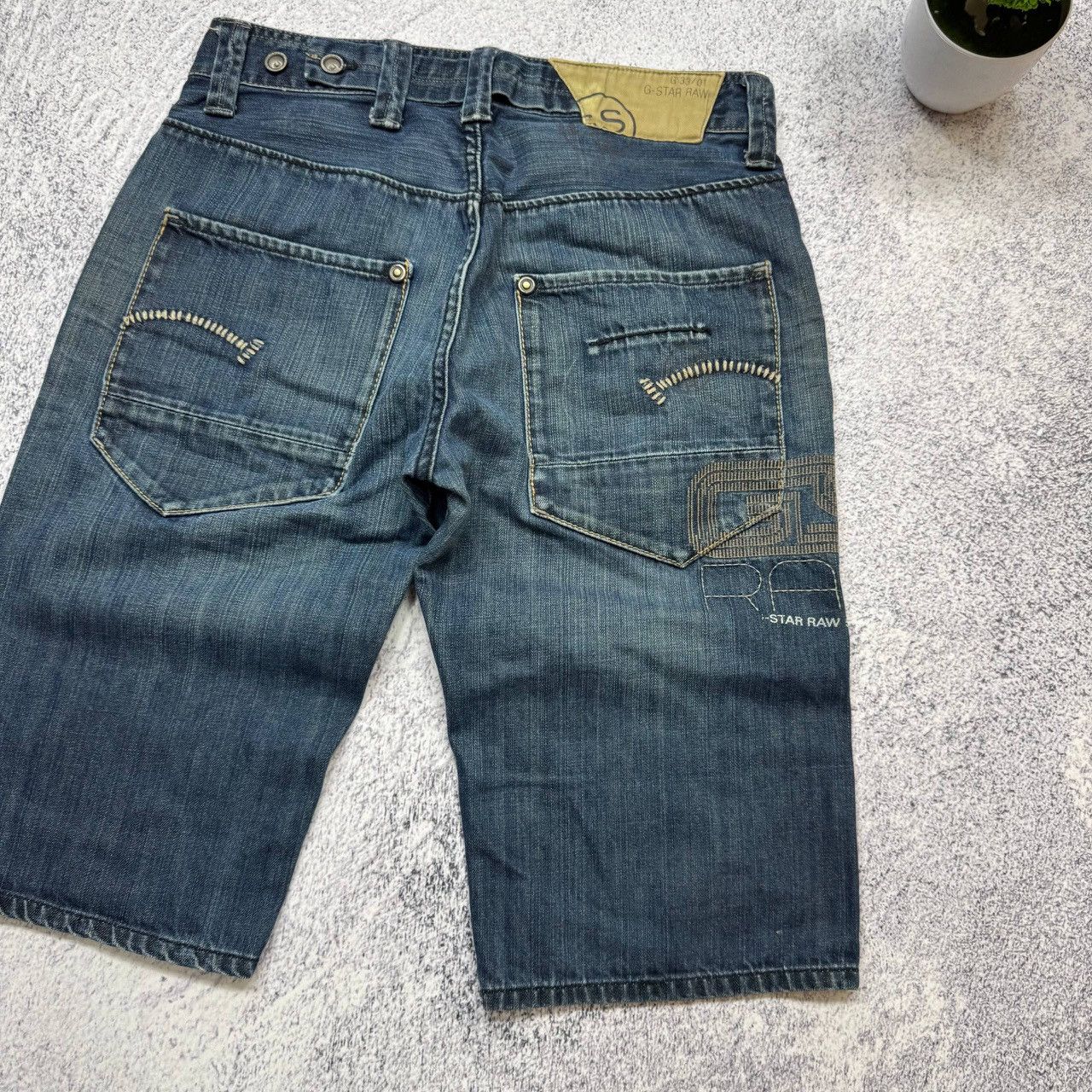 G-Star Vintage G-Star Raw Denim Baggy Y2K Jeans Short Mens Sz 32 Size US 32 / EU 48 - 8 Thumbnail