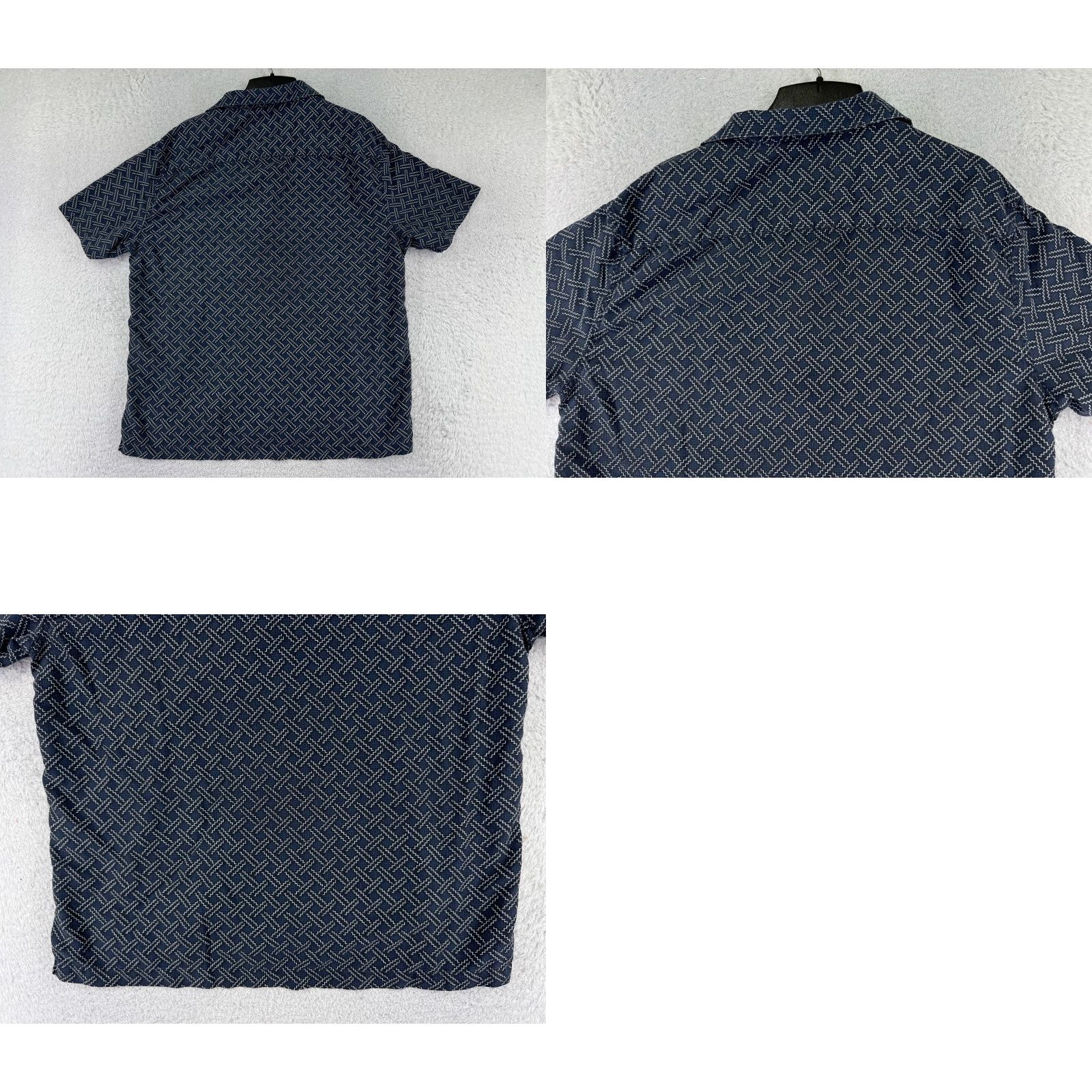 Nat Nast VINTAGE Nat Nast Shirt Adult Large Blue Basketweave 90's Look Silk Button Up Camp Pocket Size US L / EU 52-54 / 3 - 9 Thumbnail