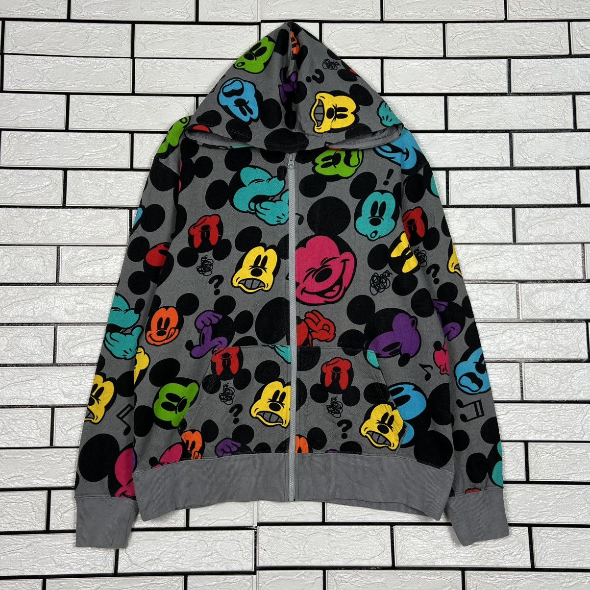 Disney DISNEY Mickey Mouse All Over Logo Zipper Hoodies #4236-C193 Size US L / EU 52-54 / 3 - 1 Thumbnail