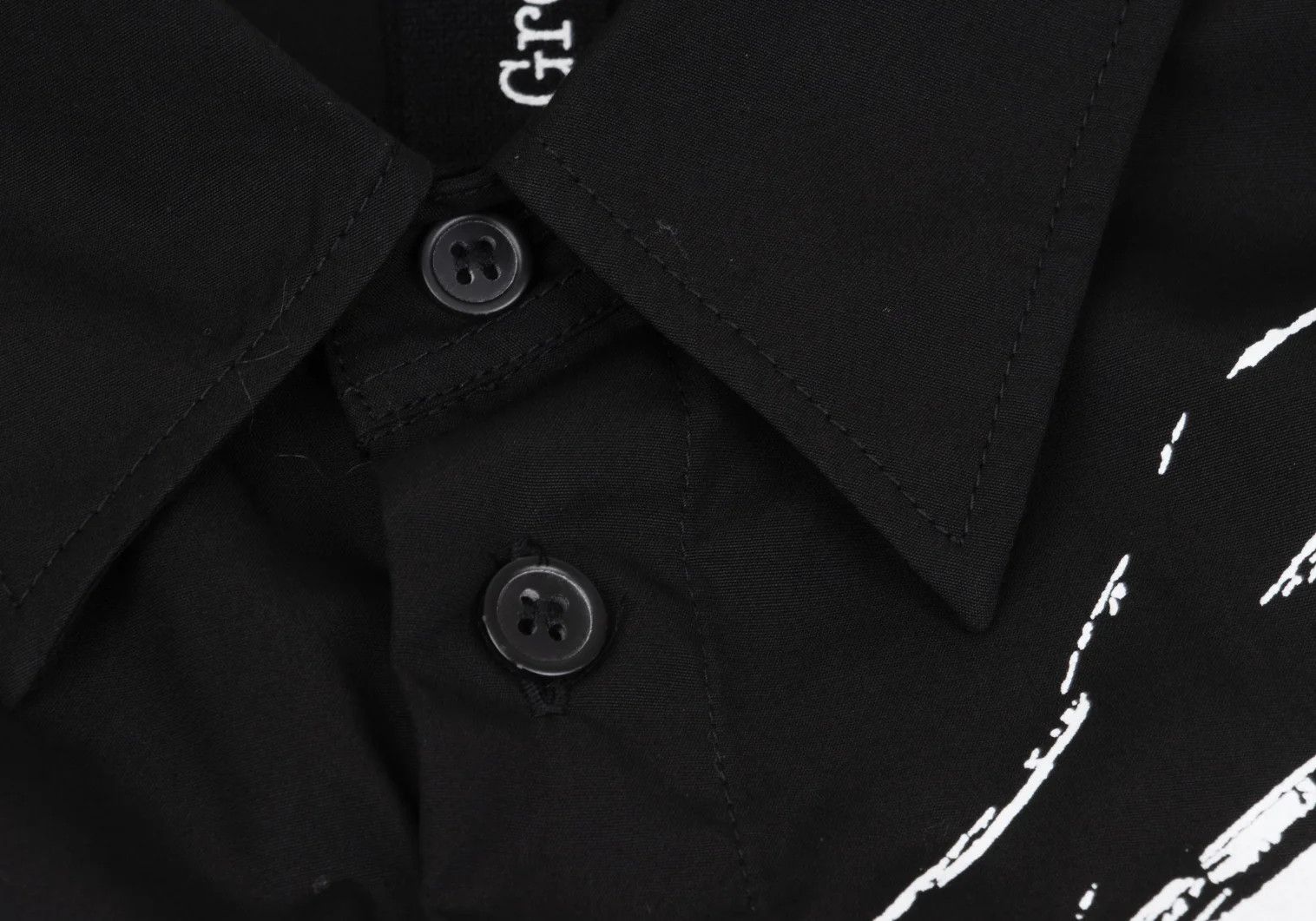 Yohji Yamamoto Pigment Print Shirt in Black and Off-White Size US S / EU 44-46 / 1 - 4 Thumbnail