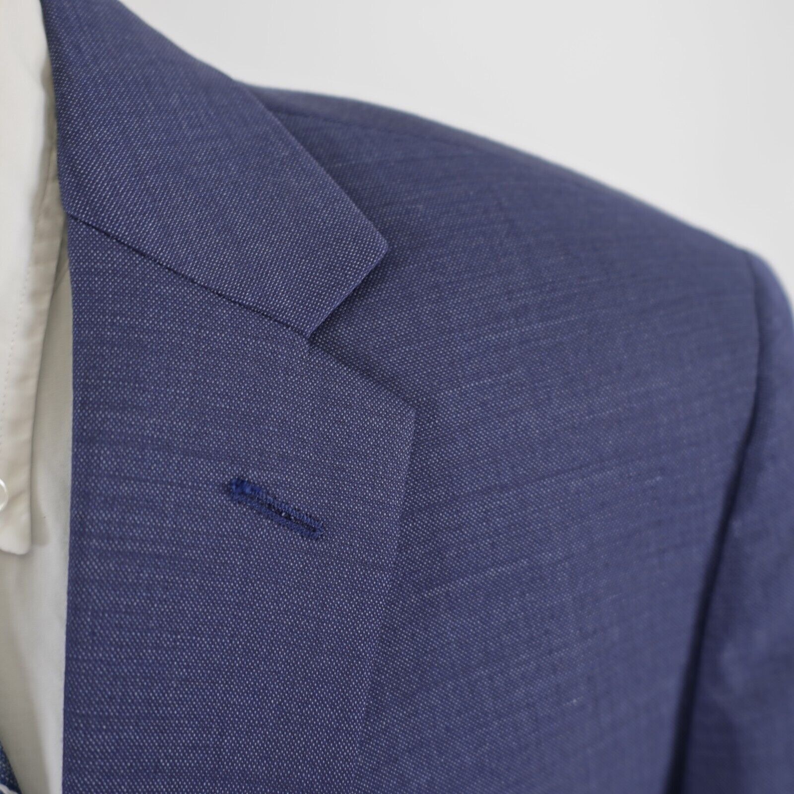 Kenneth Cole Kenneth Cole Awearness Wool Blue Birdseye 2 Button Blazer 44 Size 44S - 2 Thumbnail