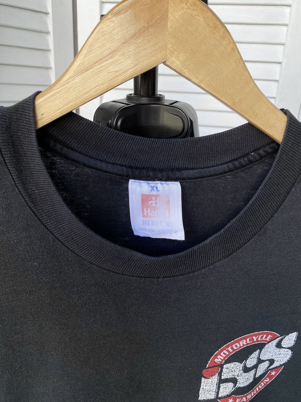 Hanes × Vintage Vintage IXS Motorcycle Faded Style Tee Shirt Size US XL / EU 56 / 4 - 6 Thumbnail