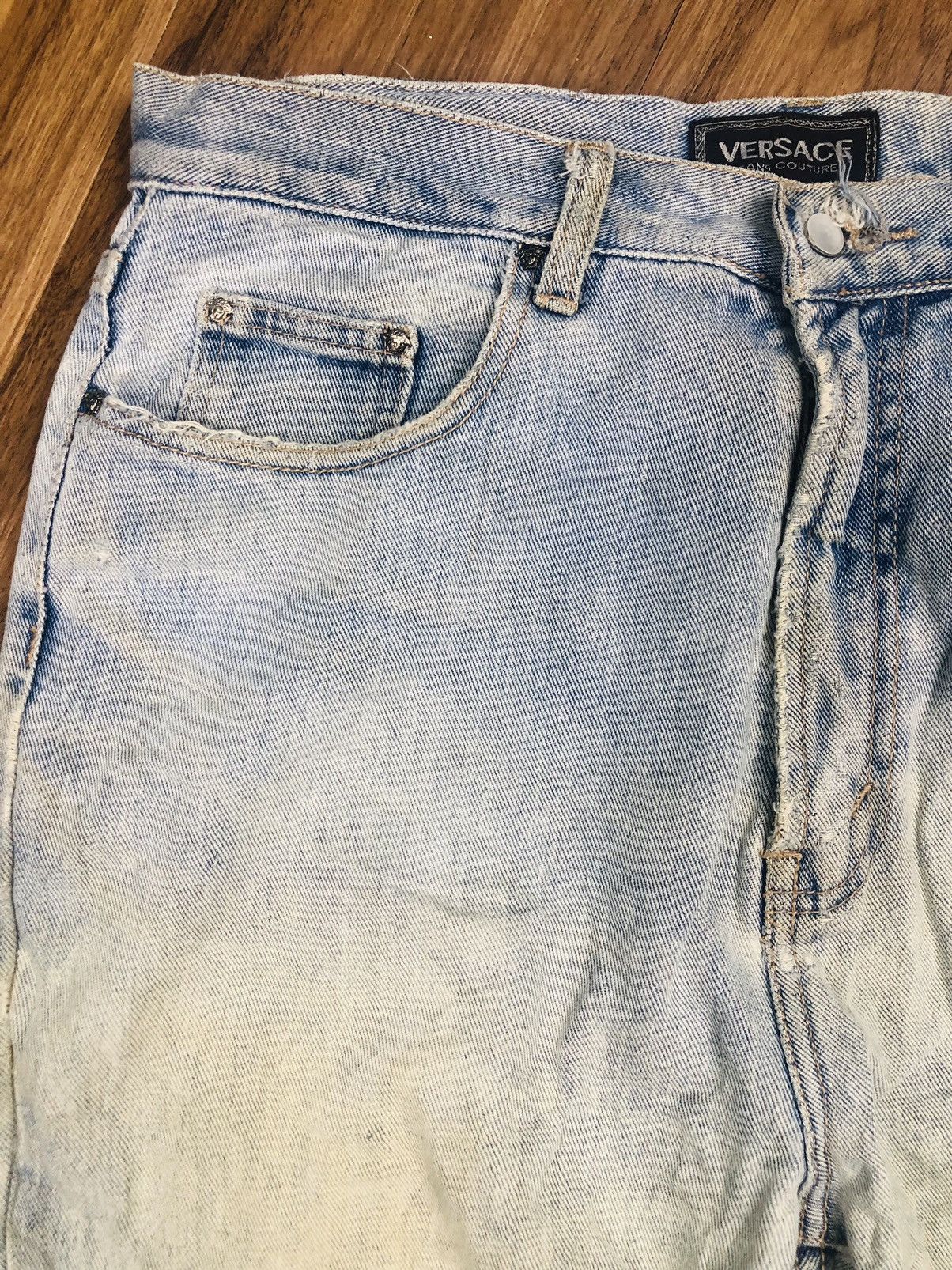 Versace 90s Versace Jeans Couture Straight Leg Denim Light Wash (38) Size US 34 / EU 50 - 5 Thumbnail