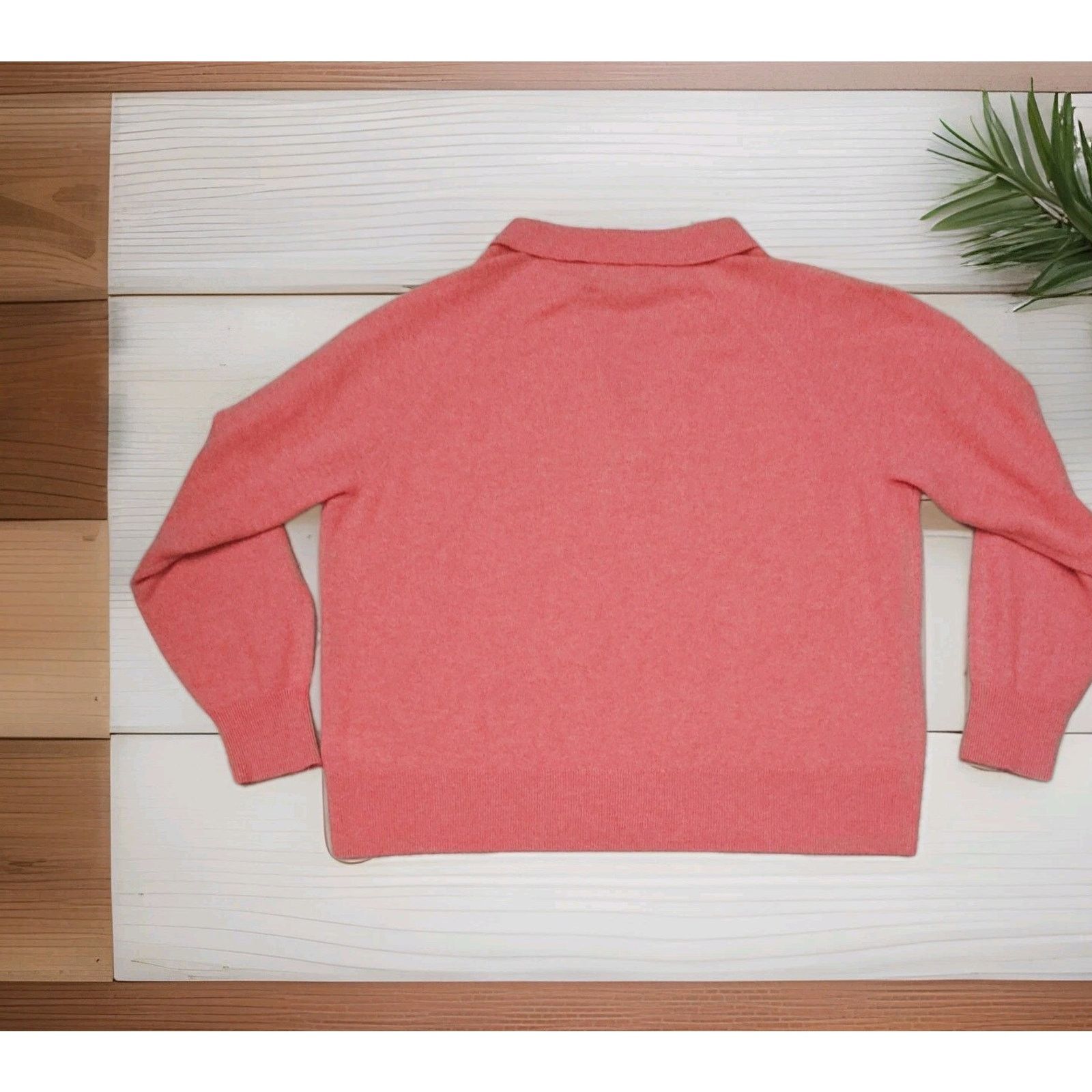J.Crew J Crew Long Sleeve Collared V Neck Cashmere Sweatshirt Size XL / US 12-14 / IT 48-50 - 5 Thumbnail