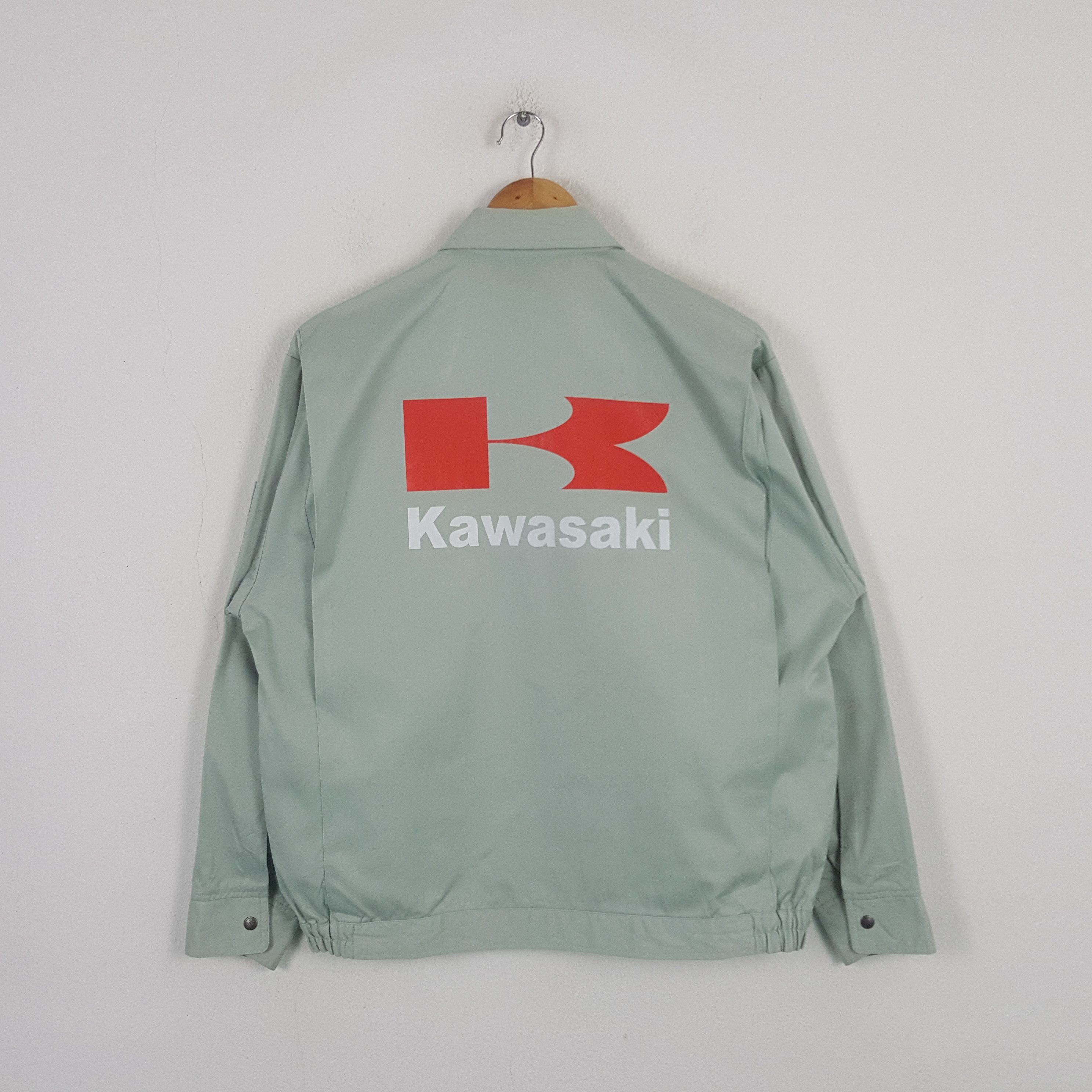 Japanese Brand Vintage Kawasaki Japanese Motorsports Custom Art Jacket RR16 Size US L / EU 52-54 / 3 - 1 Thumbnail