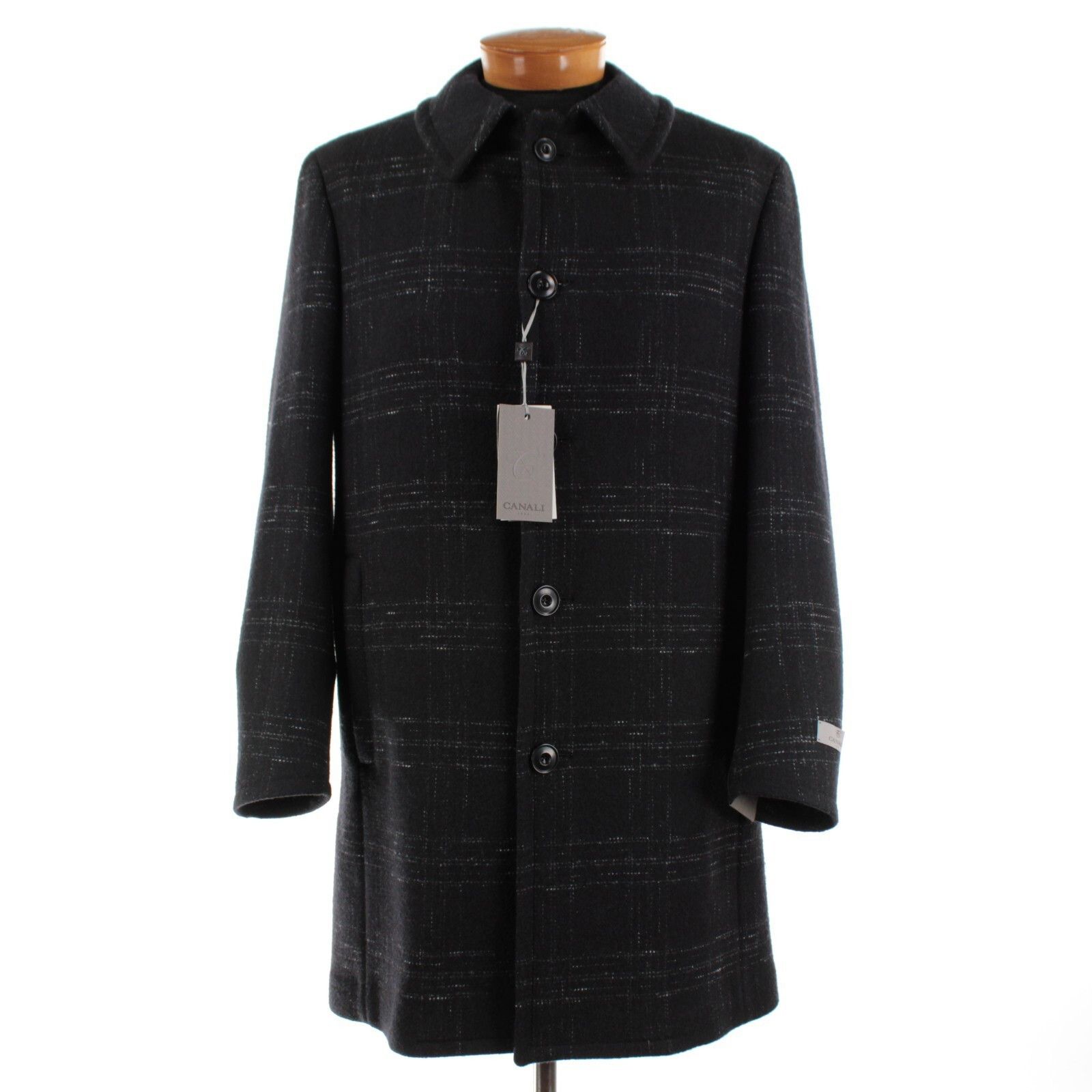 Canali Canali Coat Size XL US In Black Wool Blend Size US XL / EU 56 / 4 - 1 Thumbnail