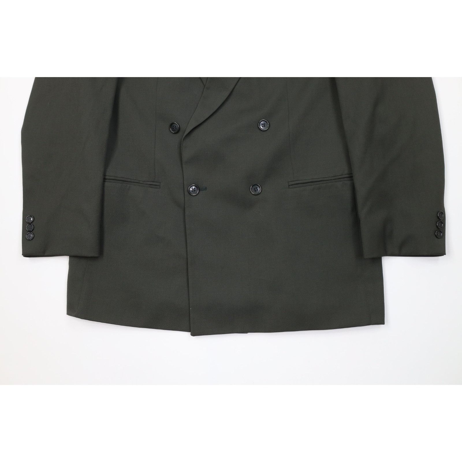 Vintage Vintage 80s 90s Wool 2 Piece Double Breasted Suit Size 42L - 4 Thumbnail