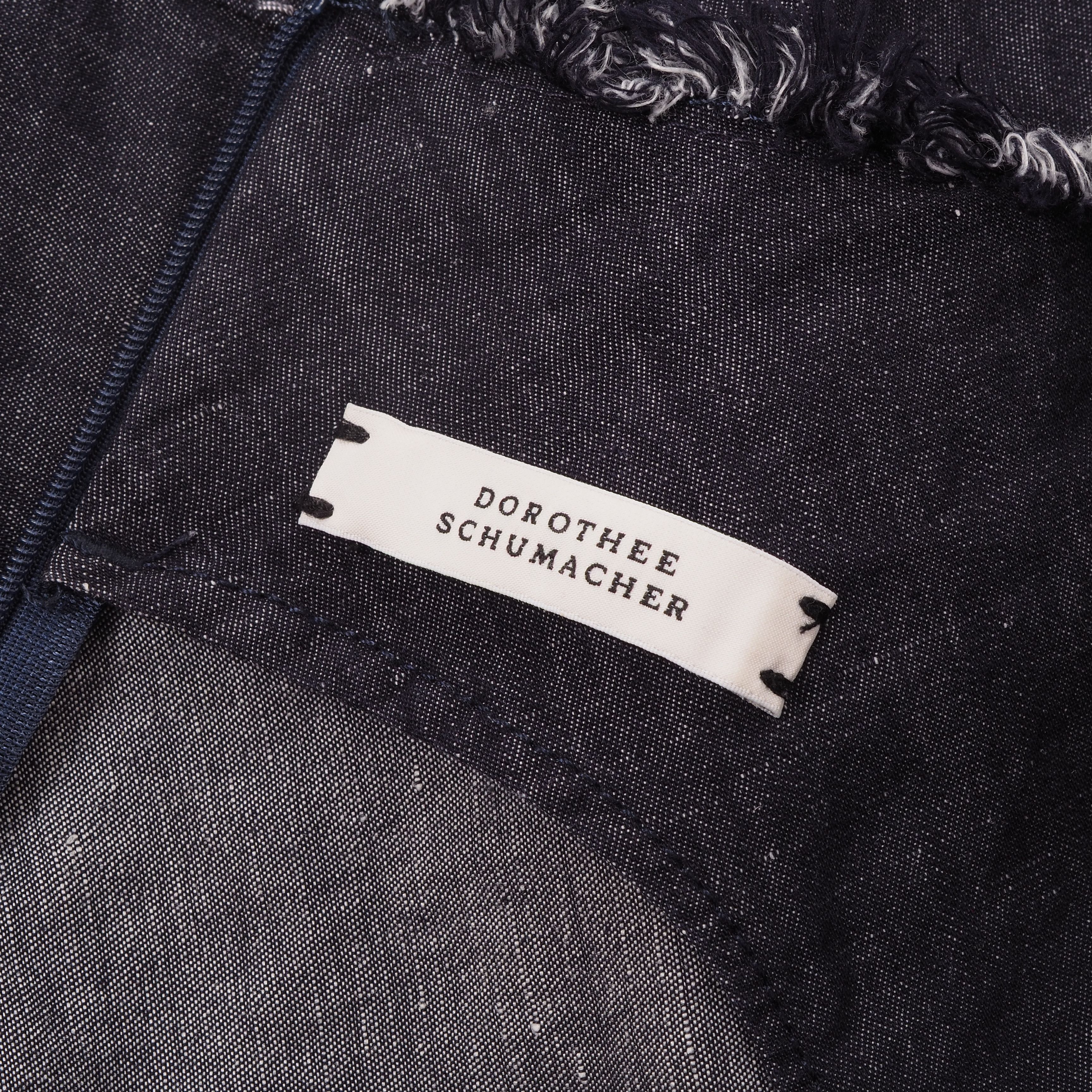 DOROTHEE SCHUMACHER DOROTHEE SCHUMACHER Denim Blue Cotton Linen Dress Size S / US 4 / IT 40 - 6 Thumbnail