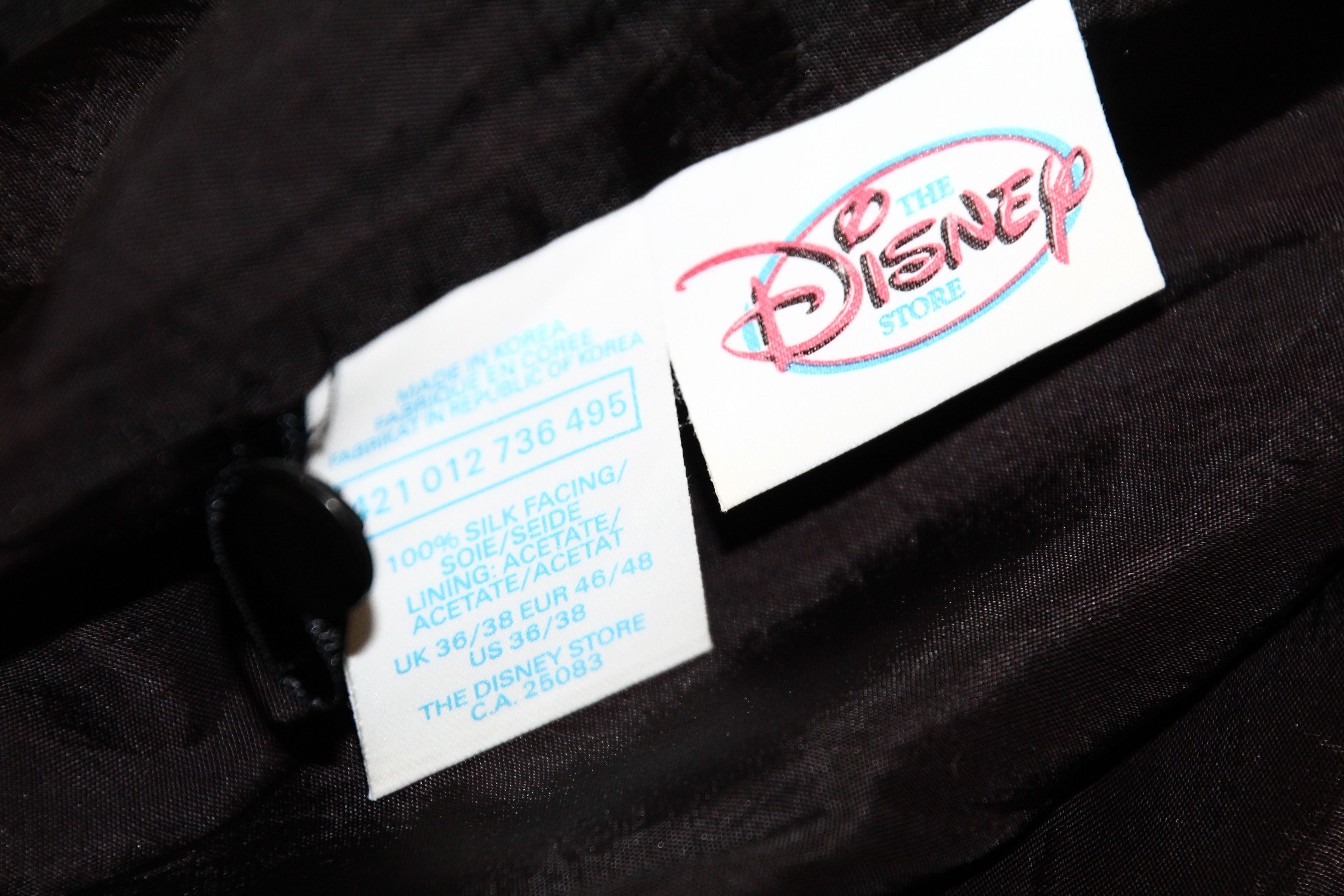 Disney Rare Vtg The Disney Store Retro Mickey Print Silk Waistcoat Size 38S - 8 Thumbnail