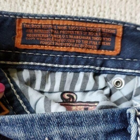 Rock Revival Rock Revival Bootcut Decorative Pockets Blue Sz. 28 Jeans Size 28" / US 6 / IT 42 - 12 Thumbnail