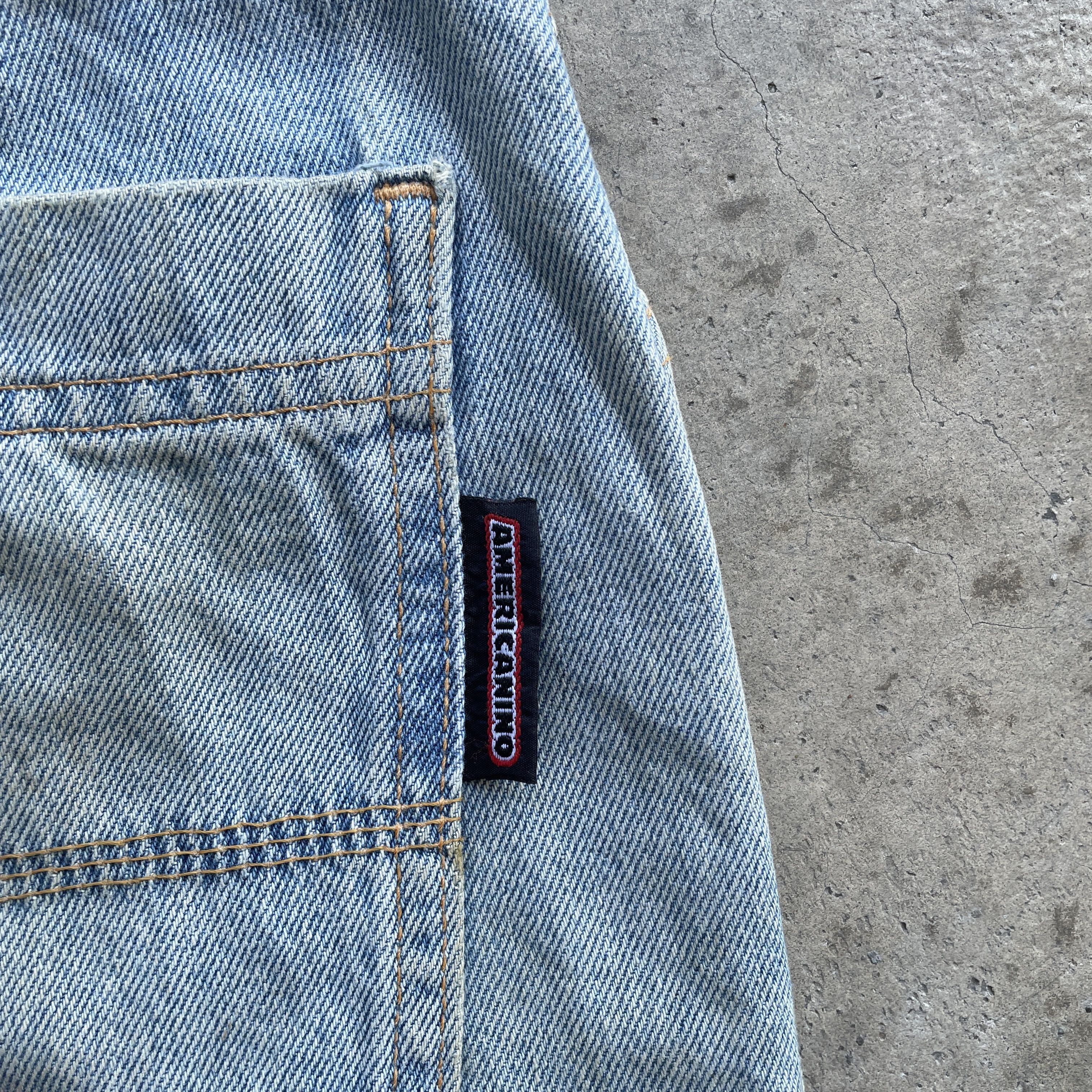 Jean × Vintage Vintage Americano Rusty/Dirty Denim Pants Baggy Jeans Size US 35 - 13 Thumbnail