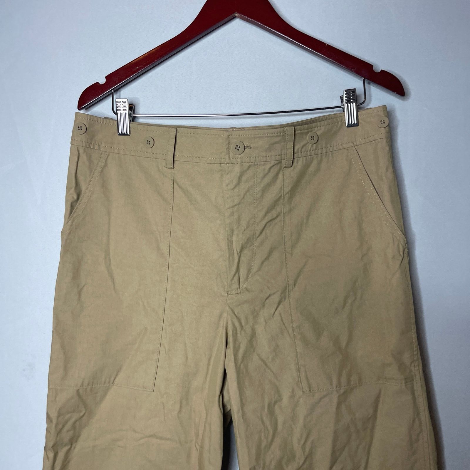 Jonathan Simkhai Simkhai tan wide leg high rise pants sz 32 Size 32" / US 10 / IT 46 - 4 Thumbnail