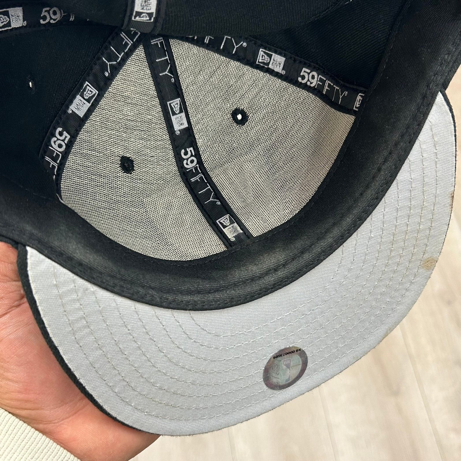 New Era Brooklyn Nets 59Fifty New Era Fitted Hat Cap sz 7 3/8 B25 Size ONE SIZE - 5 Thumbnail