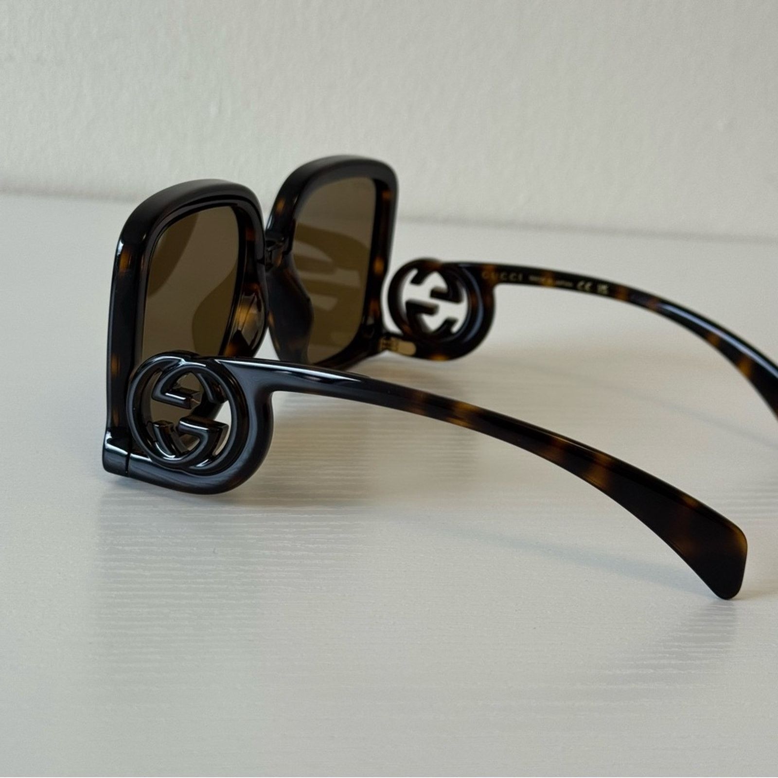 Gucci New! Gucci Tortoise Shell Sunglasses GG1326S 007, Authentic Size ONE SIZE - 4 Thumbnail