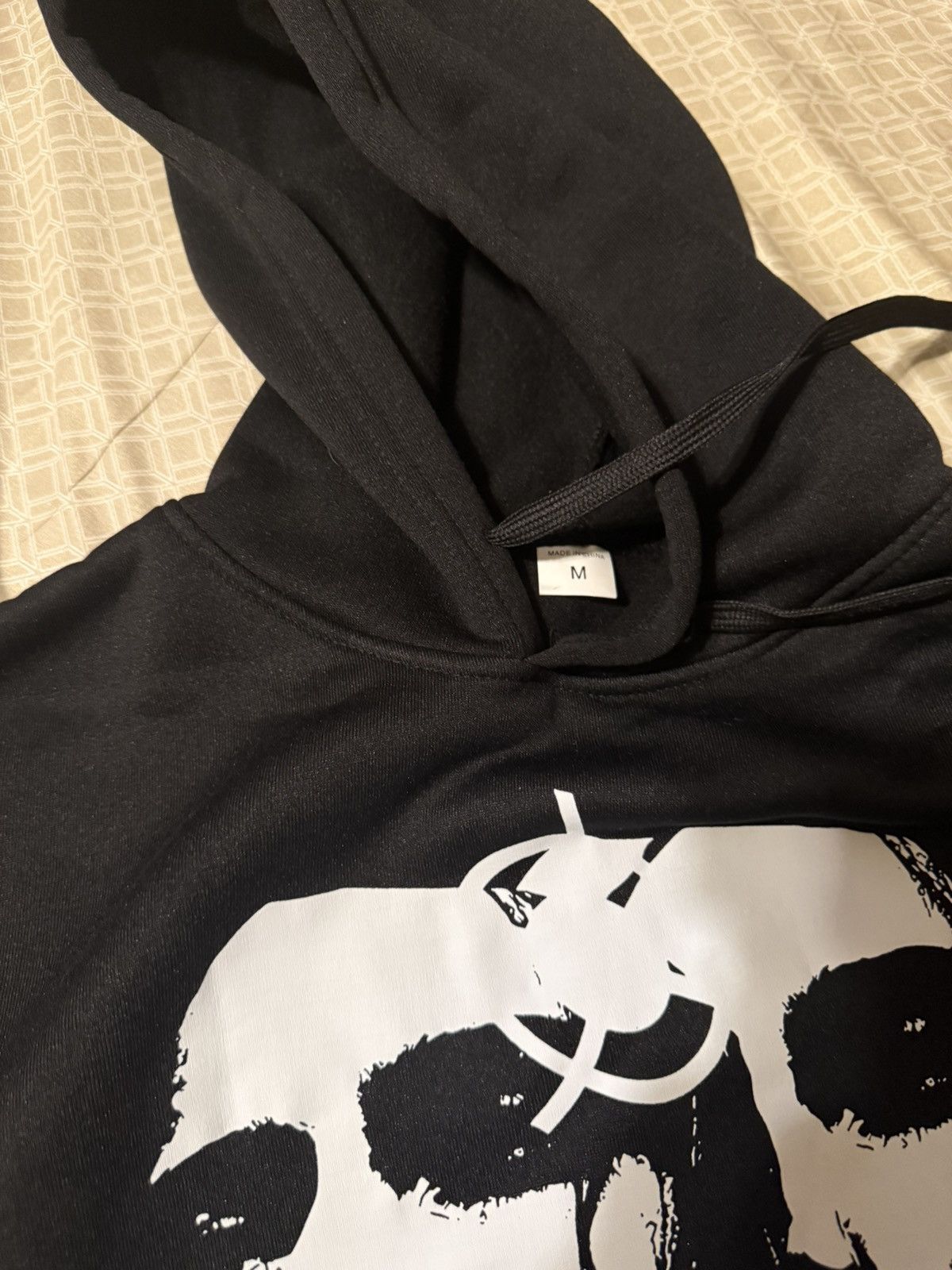 Other Black Graphic Pullover Hoodie with White Face Print medium Size US M / EU 48-50 / 2 - 2 Thumbnail