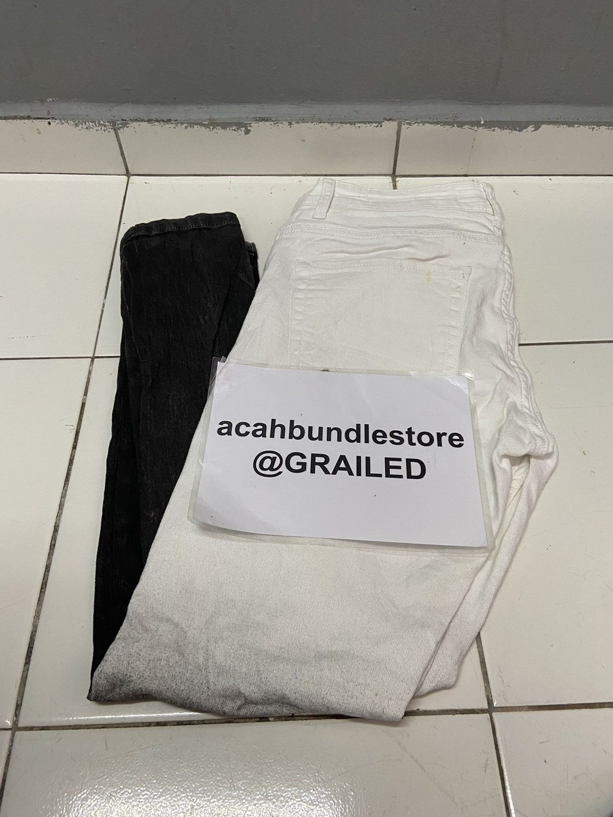 Japanese Brand 2Y DENIM WHITE BLACK JEANS Size US 31 - 20 Thumbnail