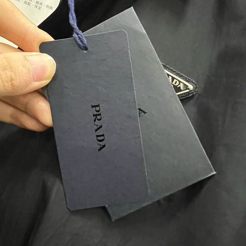 Prada Prada Black triangle lower hem drawstring jacket 2502-Nexta Size US XXS / EU 40 - 6 Thumbnail
