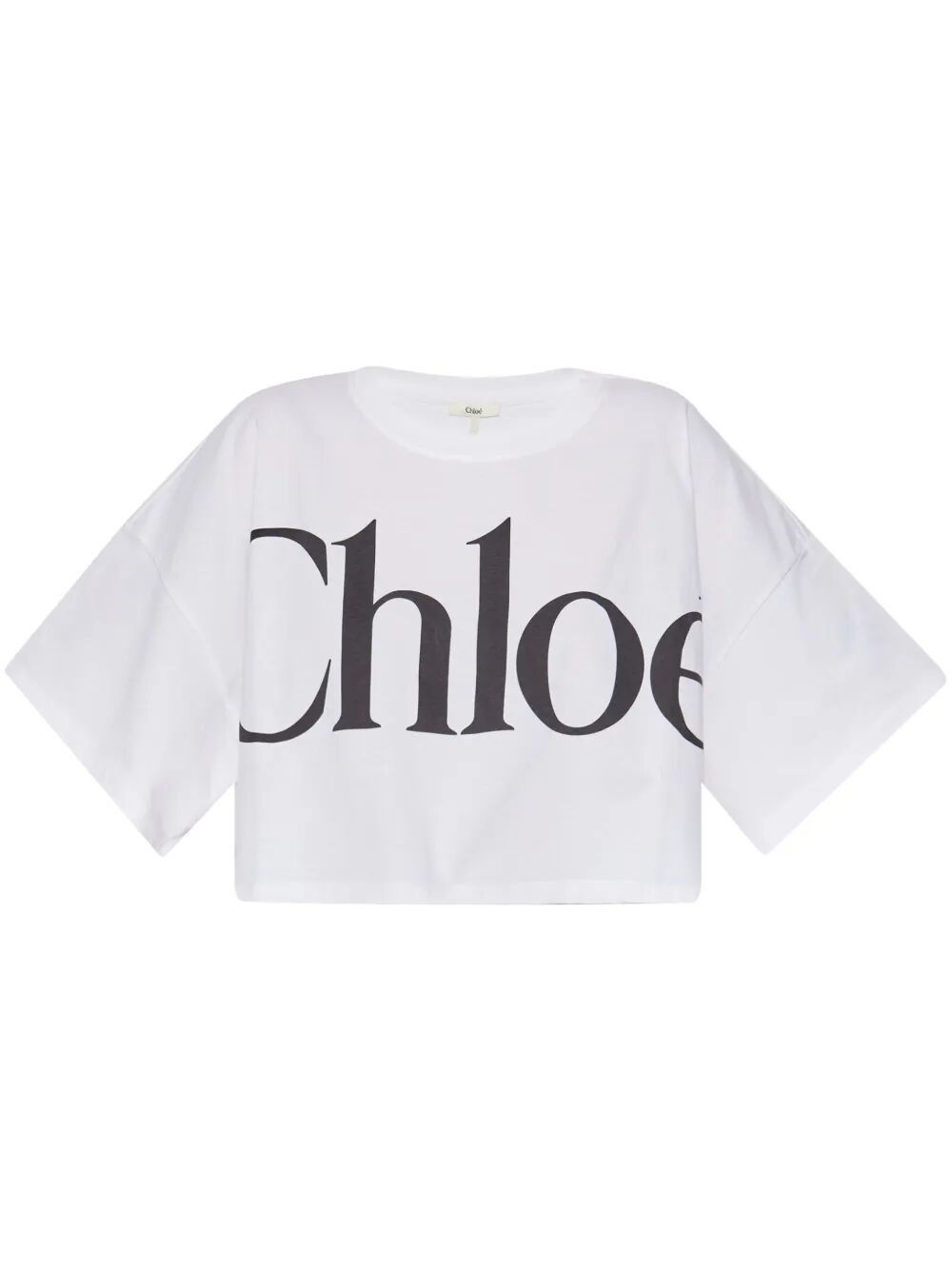 Chloe CLASSIC "CHLOE" PRINTED OVERSIZED CROPPED T-SHIRT Size XS / US 0-2 / IT 36-38 - 1 Thumbnail