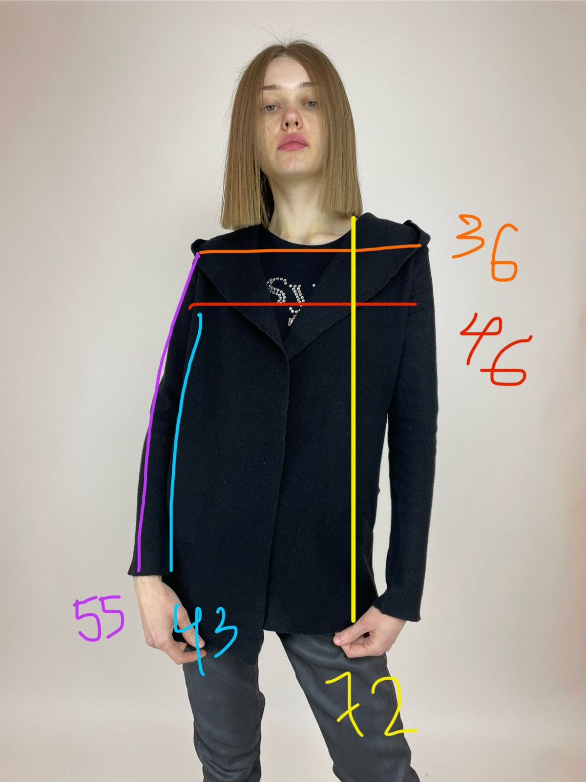 Designer × MAJESTIC FILATURES MAJESTIC FILATURES Paris Womens Wool Hooded Cardigan size 2 Size XS / US 0-2 / IT 36-38 - 14 Thumbnail