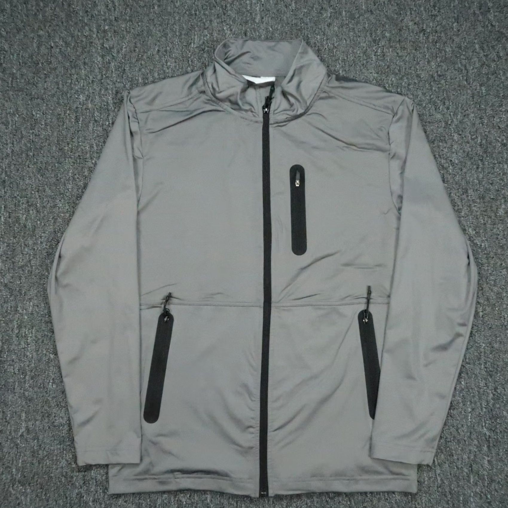 Vintage Burlebo Jacket Mens Small Gray Stretch Wicking Full Zip Pockets Athletic Size US S / EU 44-46 / 1 - 2 Thumbnail