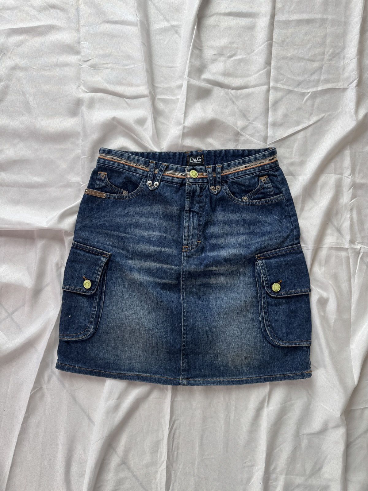 Dolce & Gabbana D&G Dolce & Gabbana Vintage Cargo Denim Skirt Size 27" / US 4 / IT 40 - 1 Thumbnail