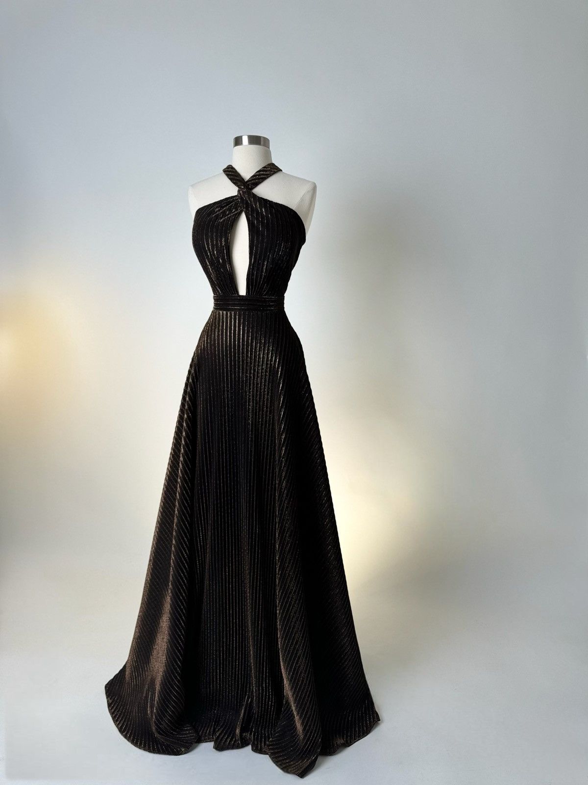 Other Brand New US 14 Jovani Maxi Dark Brown Evening Gown Size XL / US 12-14 / IT 48-50 - 2 Thumbnail