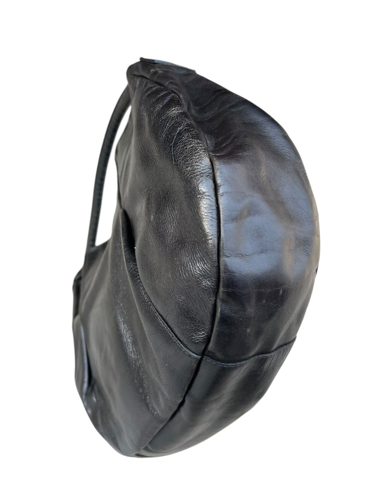 Leather B. Stuff Japan Scratches Patina Black Leather Bag Size ONE SIZE - 18 Thumbnail